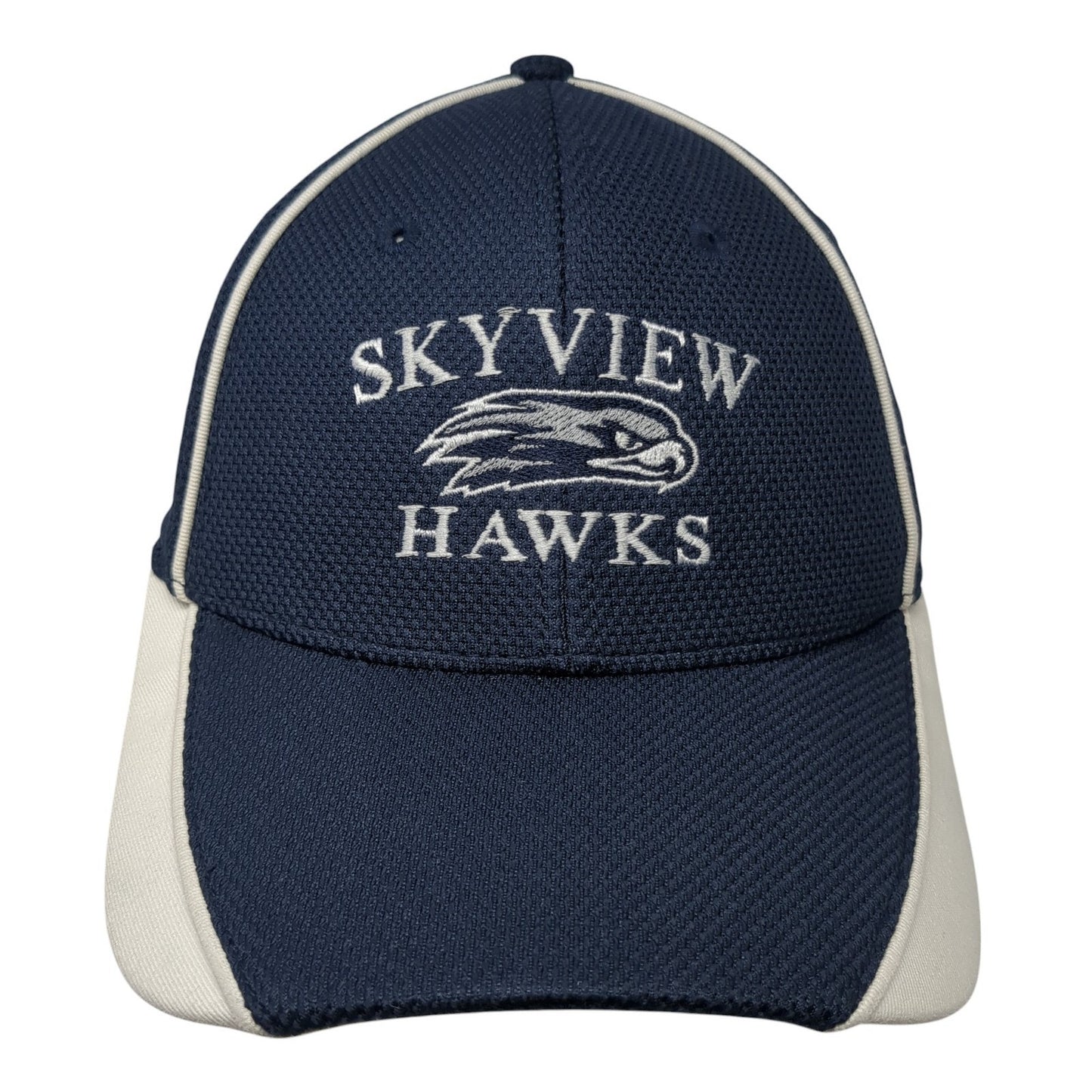 Skyview Hawks Fitted Hat Blue Medium Embroidered New Era 39Thirty