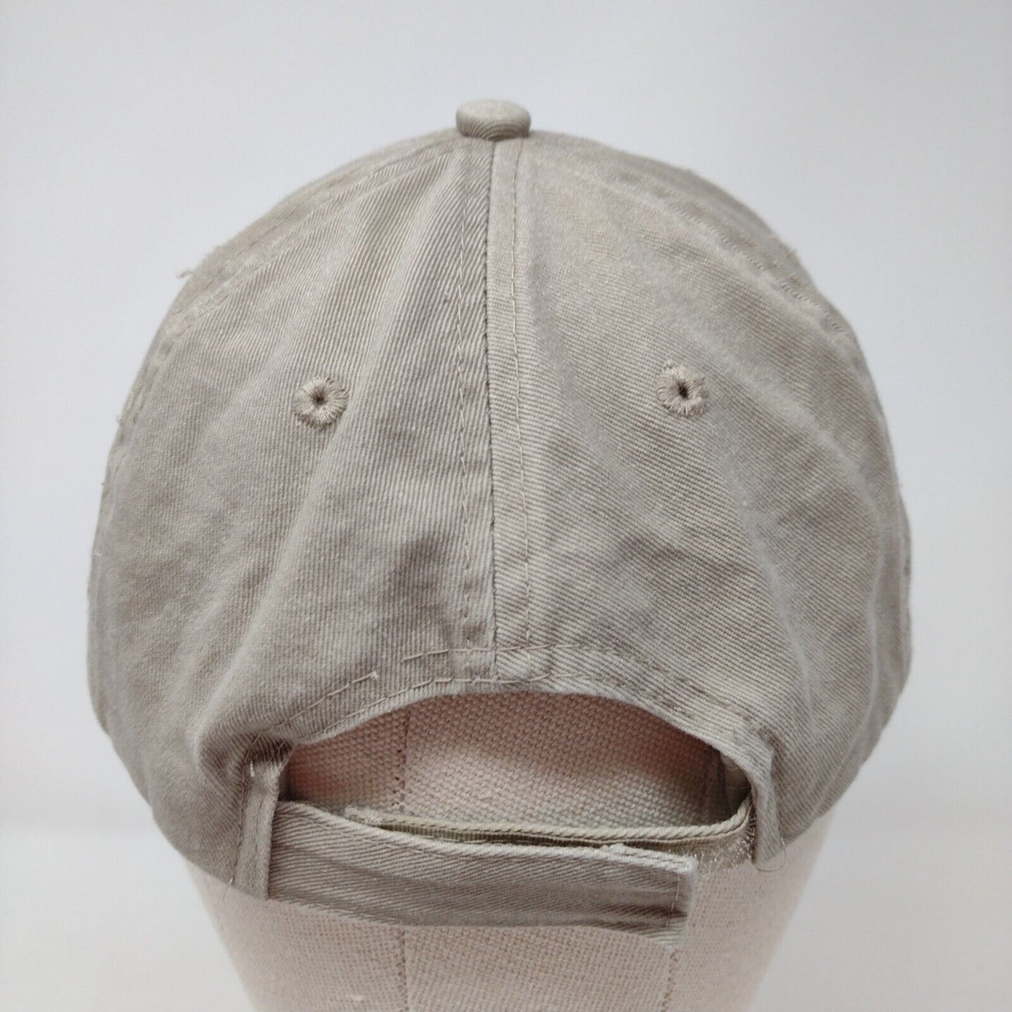 Ana Strapback Hat Tan One Size Adjustable Embroidered 6 Panel Port & Company