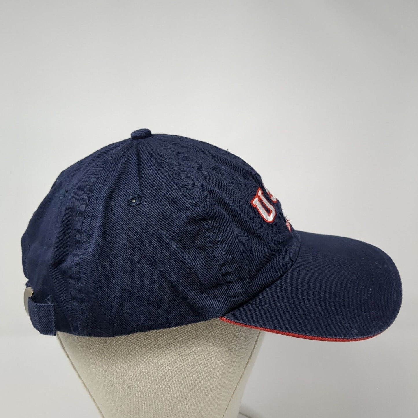 USA Flag 2001 Slideback Hat Blue One Size Solid Adjustable Embroidered