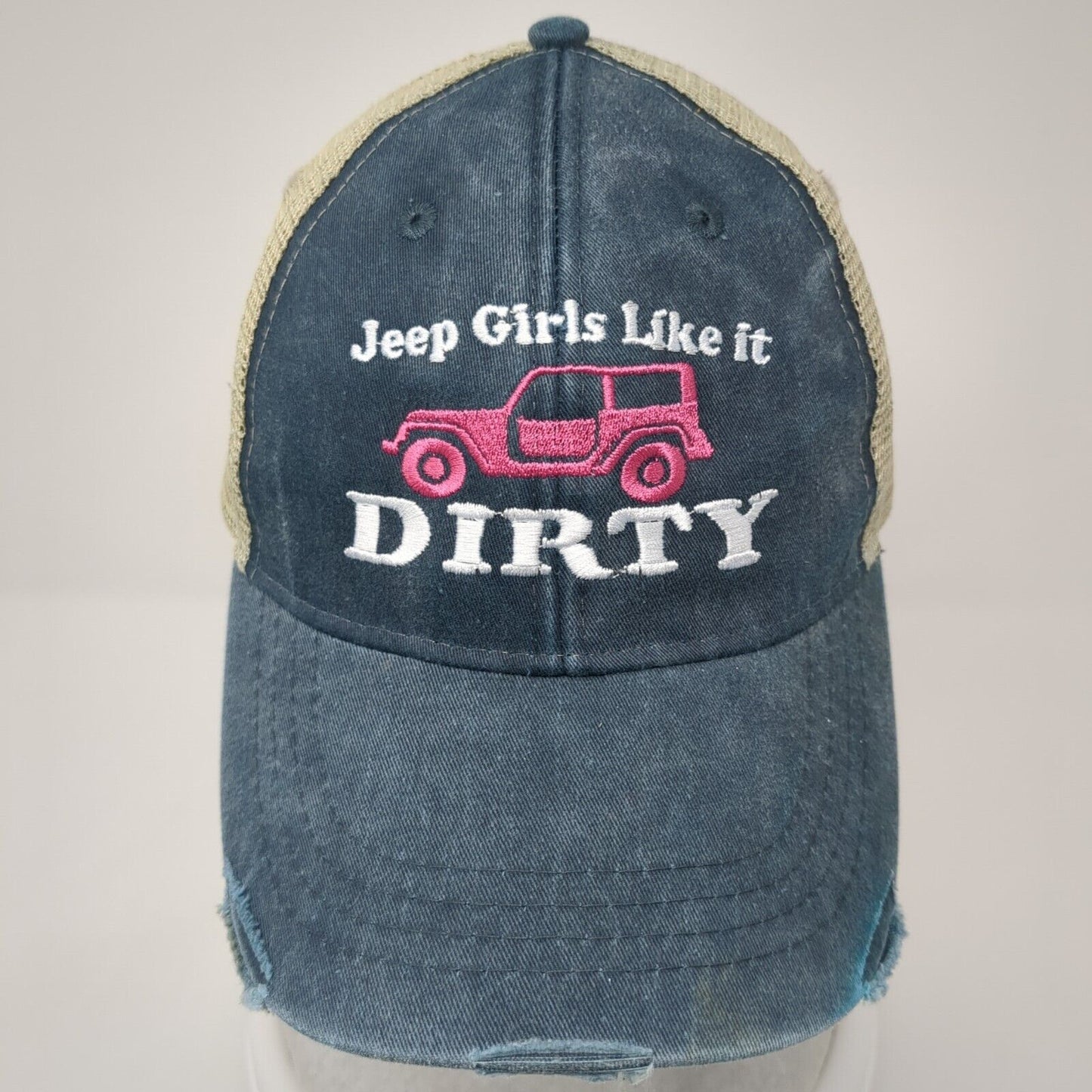 Jeep Girls Like It Dirty Snapback Trucker Hat Multi One Size Mesh Back