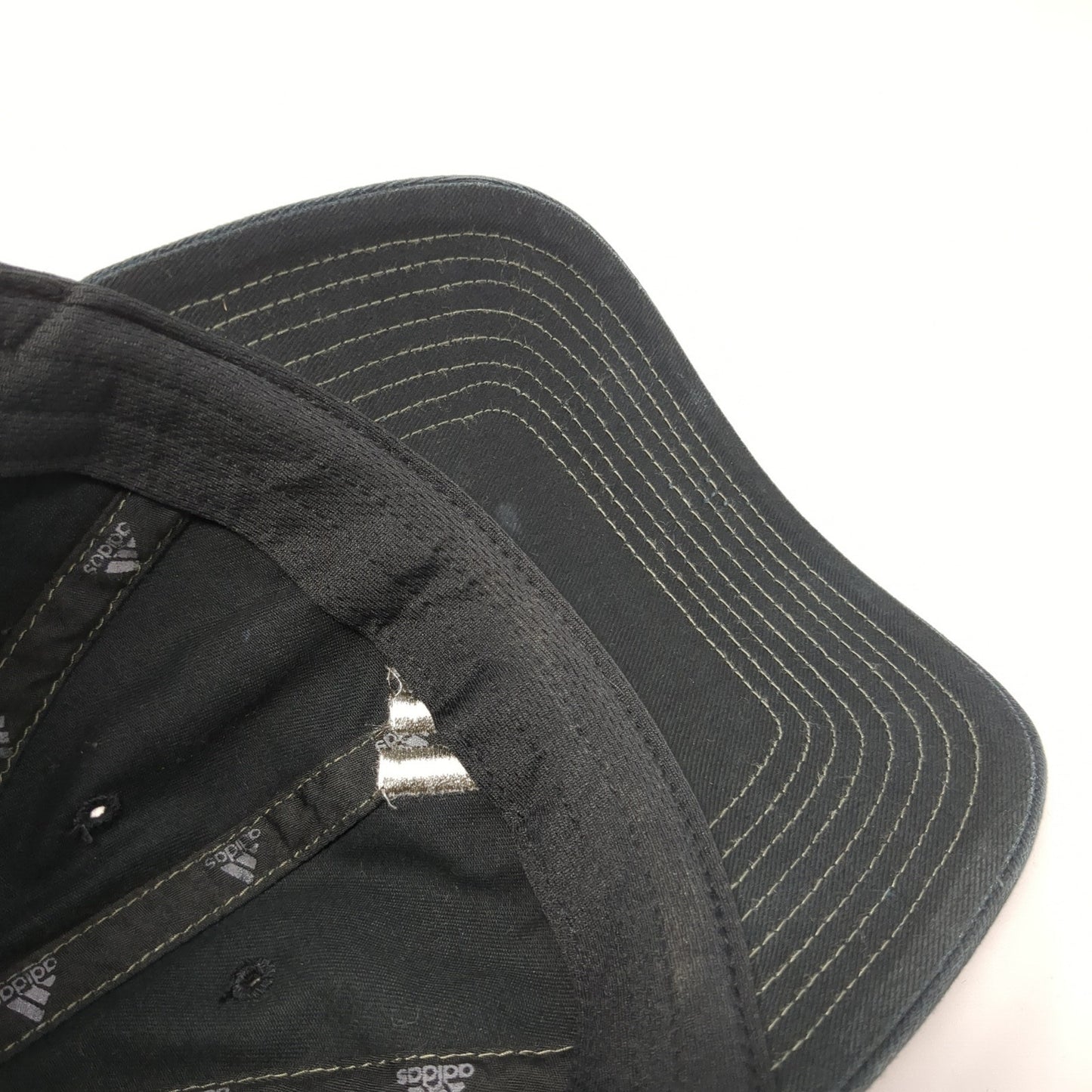 Adidas Slideback Hat Black Embroidered Logo 100% Cotton One Size Adjustable
