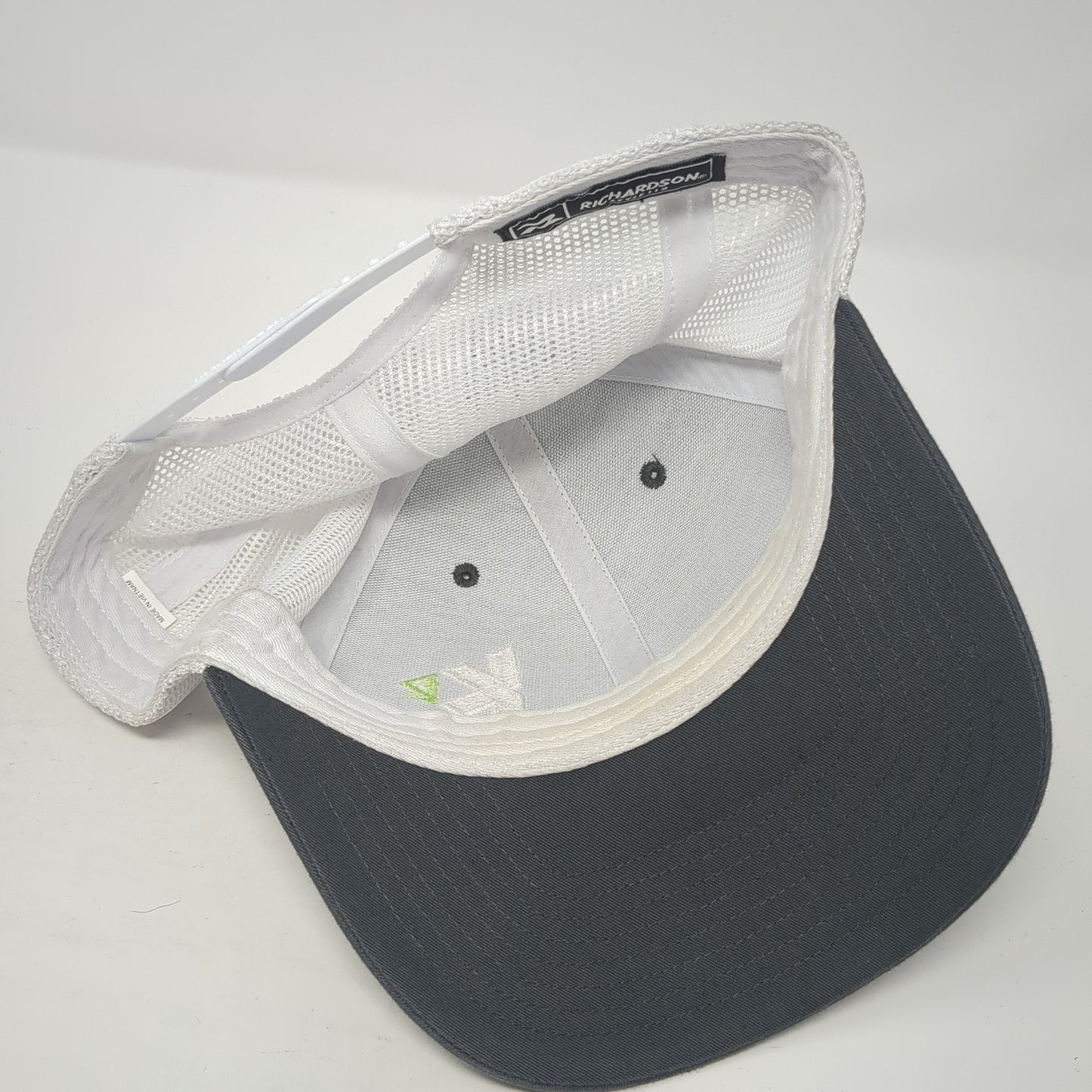 Richardson Snapback Trucker Hat Gray One Size Adjustable Embroidered Mesh Back