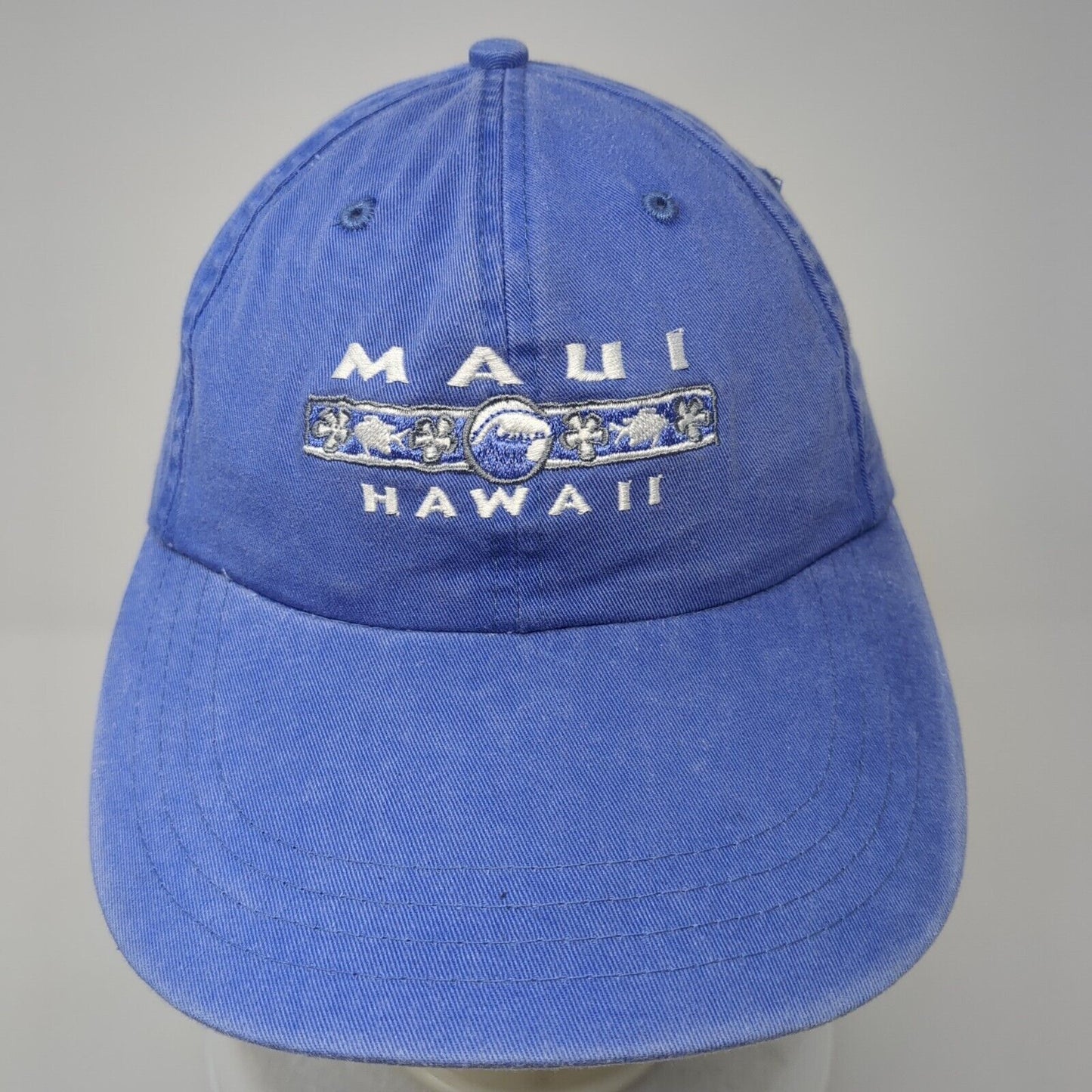 Maui Hawaii Slideback Hat Blue One Size Embroidered Palm Tree Ahead