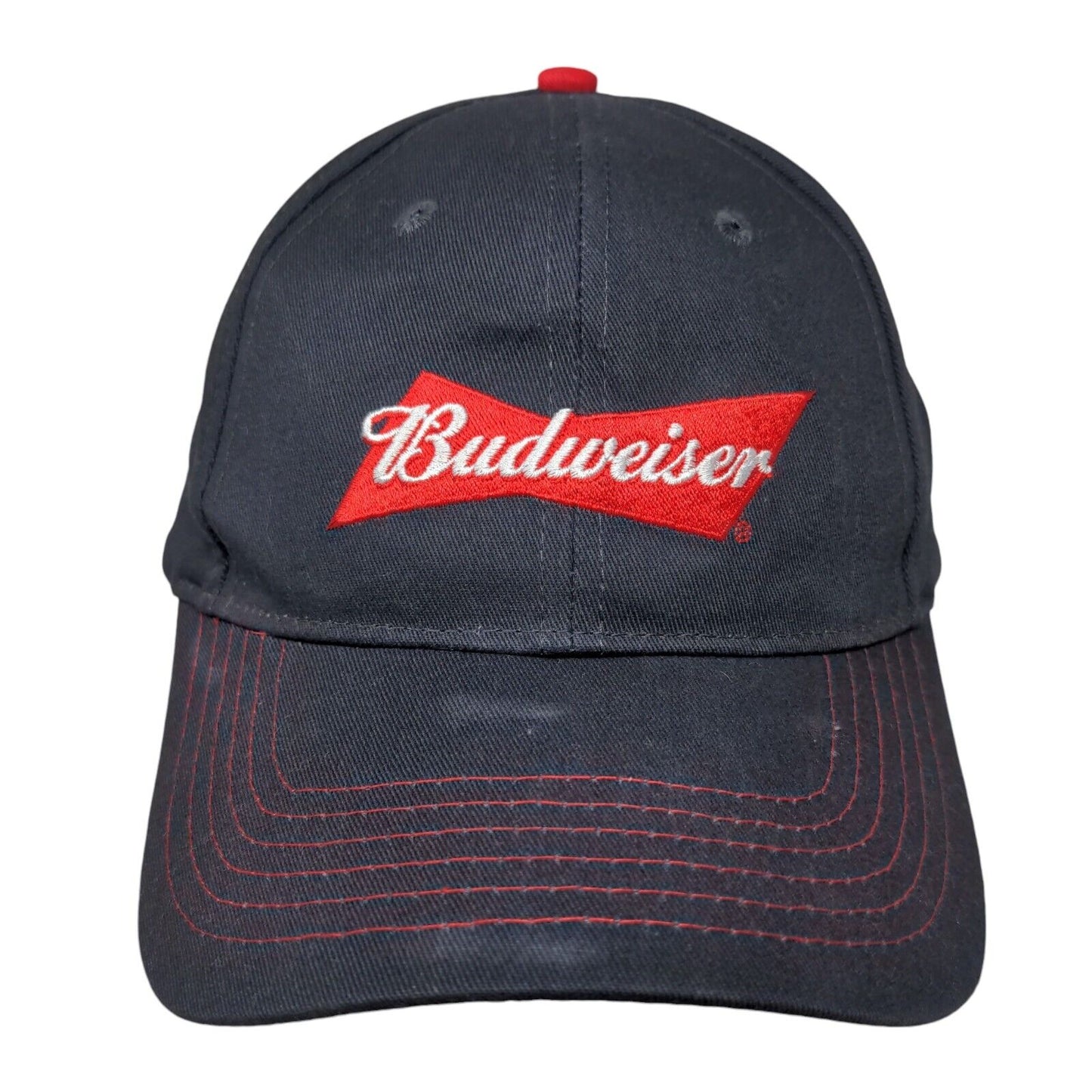 Budweiser Strapback Hat Blue One Size Embroidered Adjustable 6 Panel