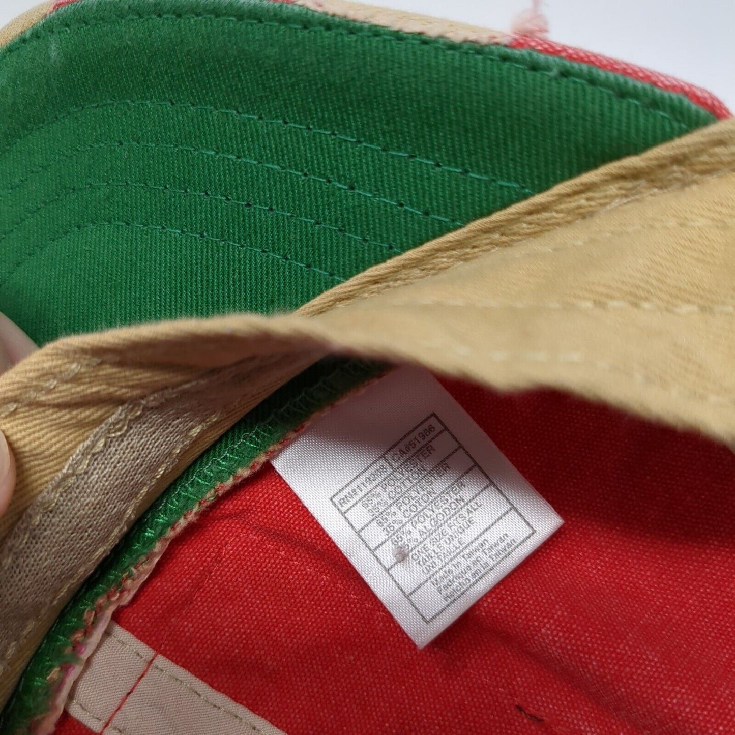 Judith March Snapback Trucker Hat Red One Size Adjustable Mesh Back Distressed