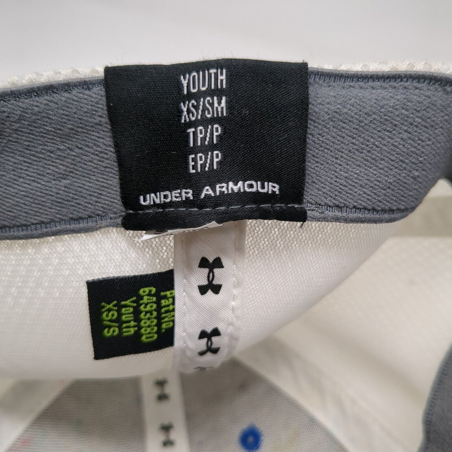 Under Armour Golf Fitted Hat Blue Youth XS/SM Mesh Back Colorblock