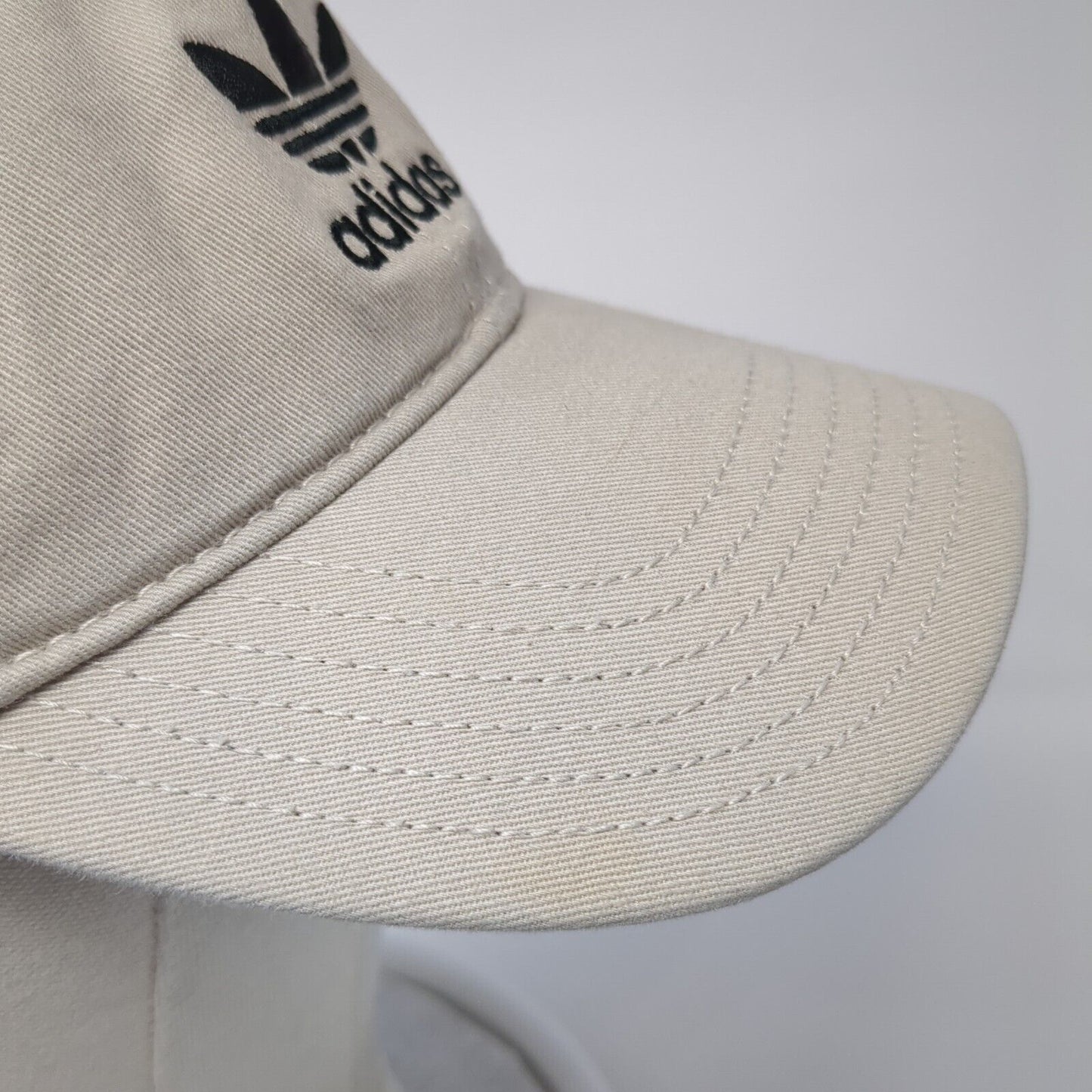 Adidas Trefoil Slideback Hat Tan One Size Adjustable Embroidered Logo
