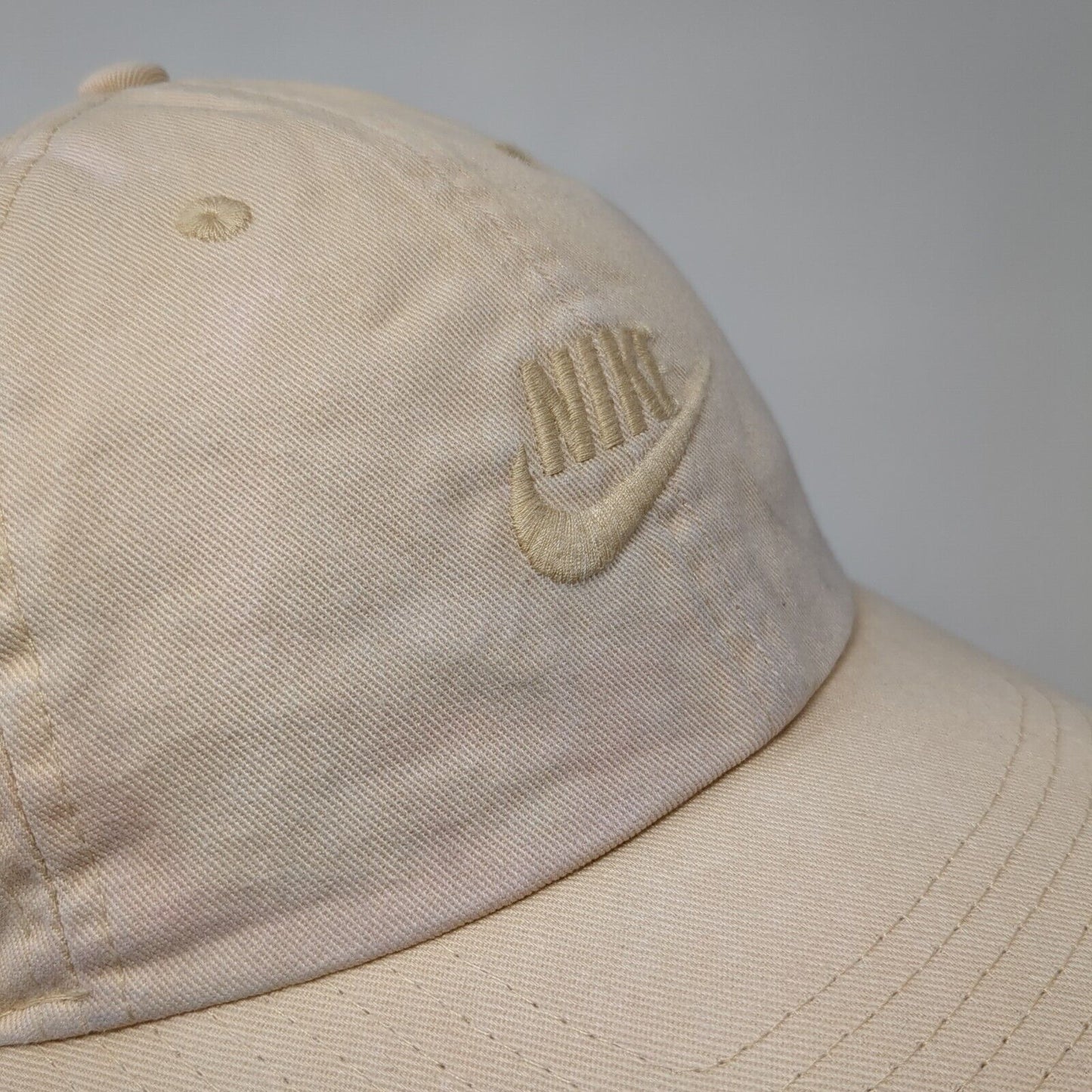 Nike Slideback Hat Tan One Size Adjustable Embroidered Heritage86 Swoosh Cotton
