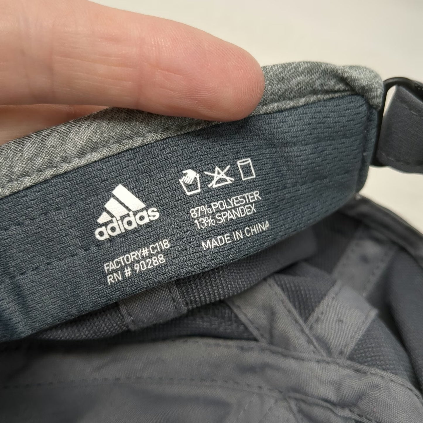 Adidas Baseball Cap Gray One Size Climalite Performance Curved Brim Sport Hat