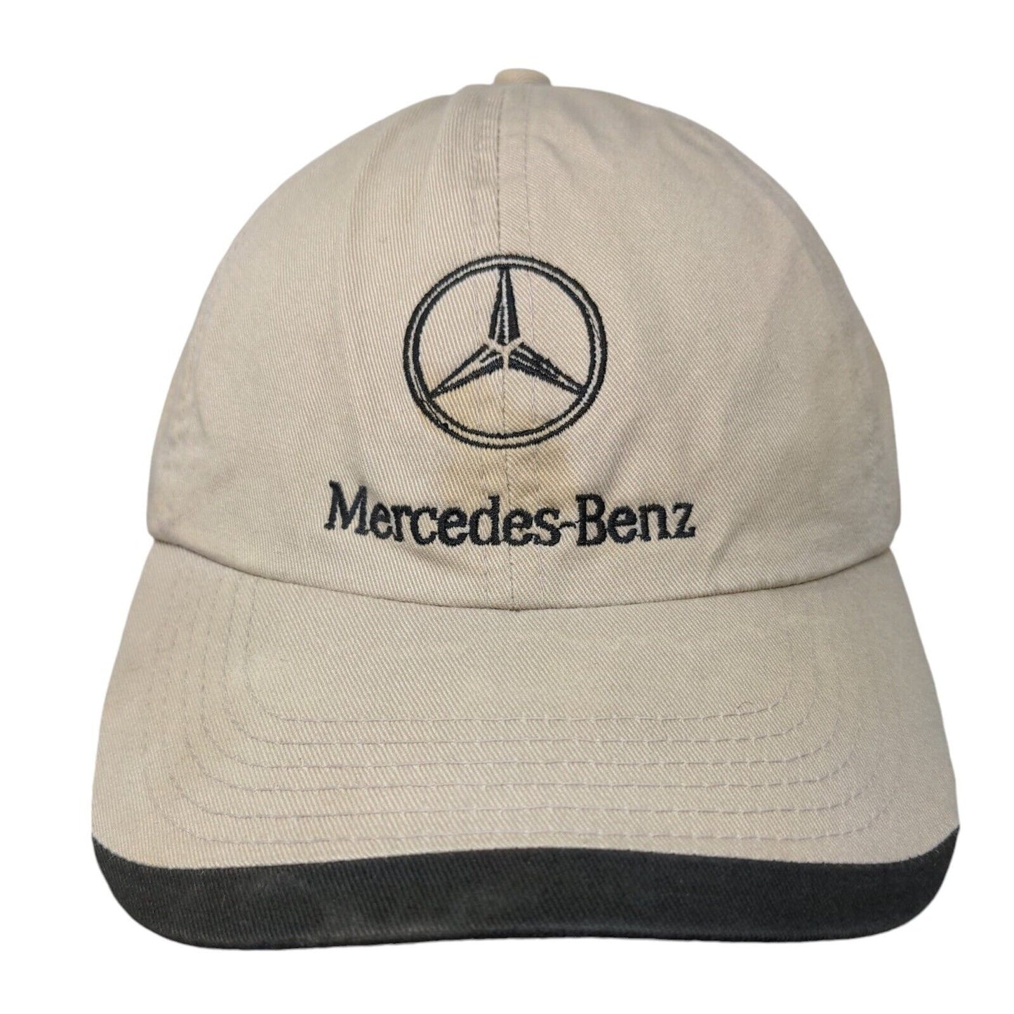 Mercedes-Benz Slideback Hat Tan OSFA Adjustable Embroidered 6 Panel