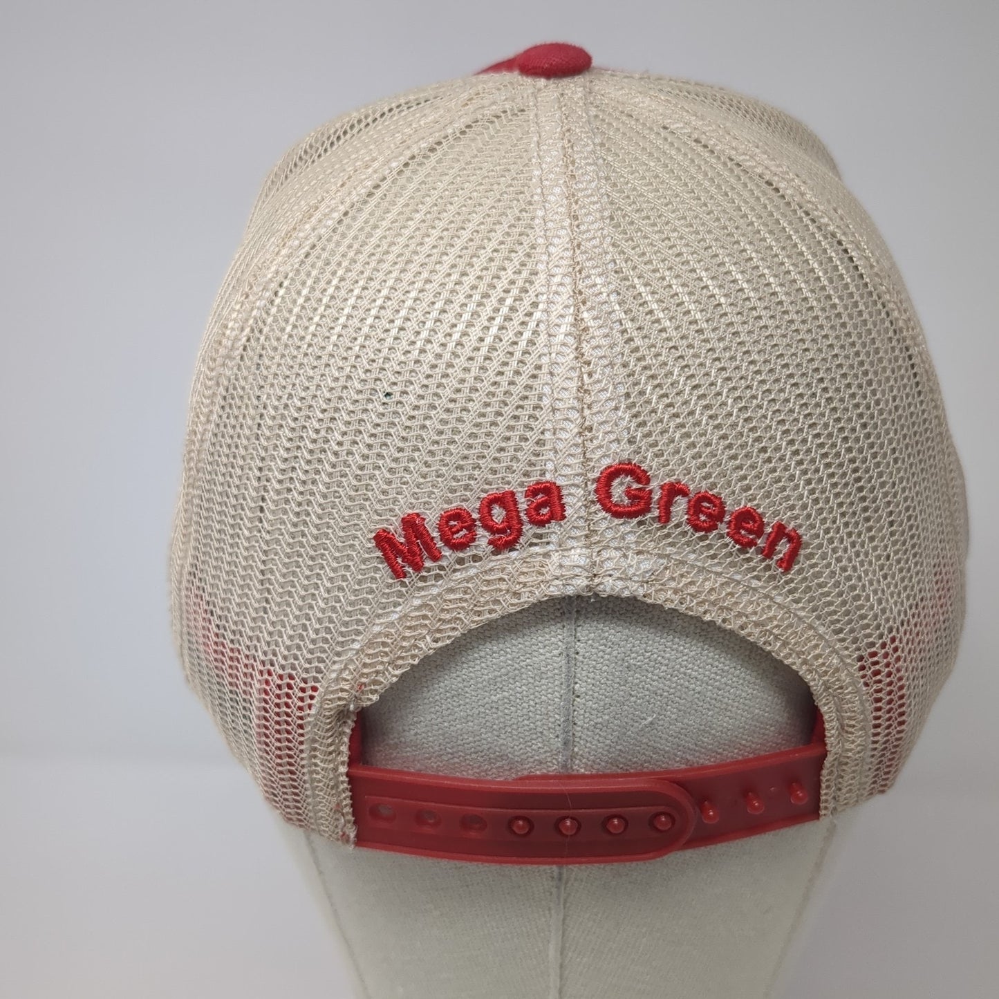 Walter Moss Seed Trucker Hat Red One Size Adjustable Mesh Back George Andrie