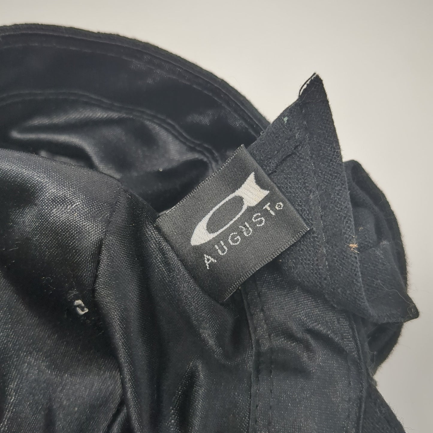 August Fitted Cadet Army Cap Hat Black One Size Bow Solid Outdoor