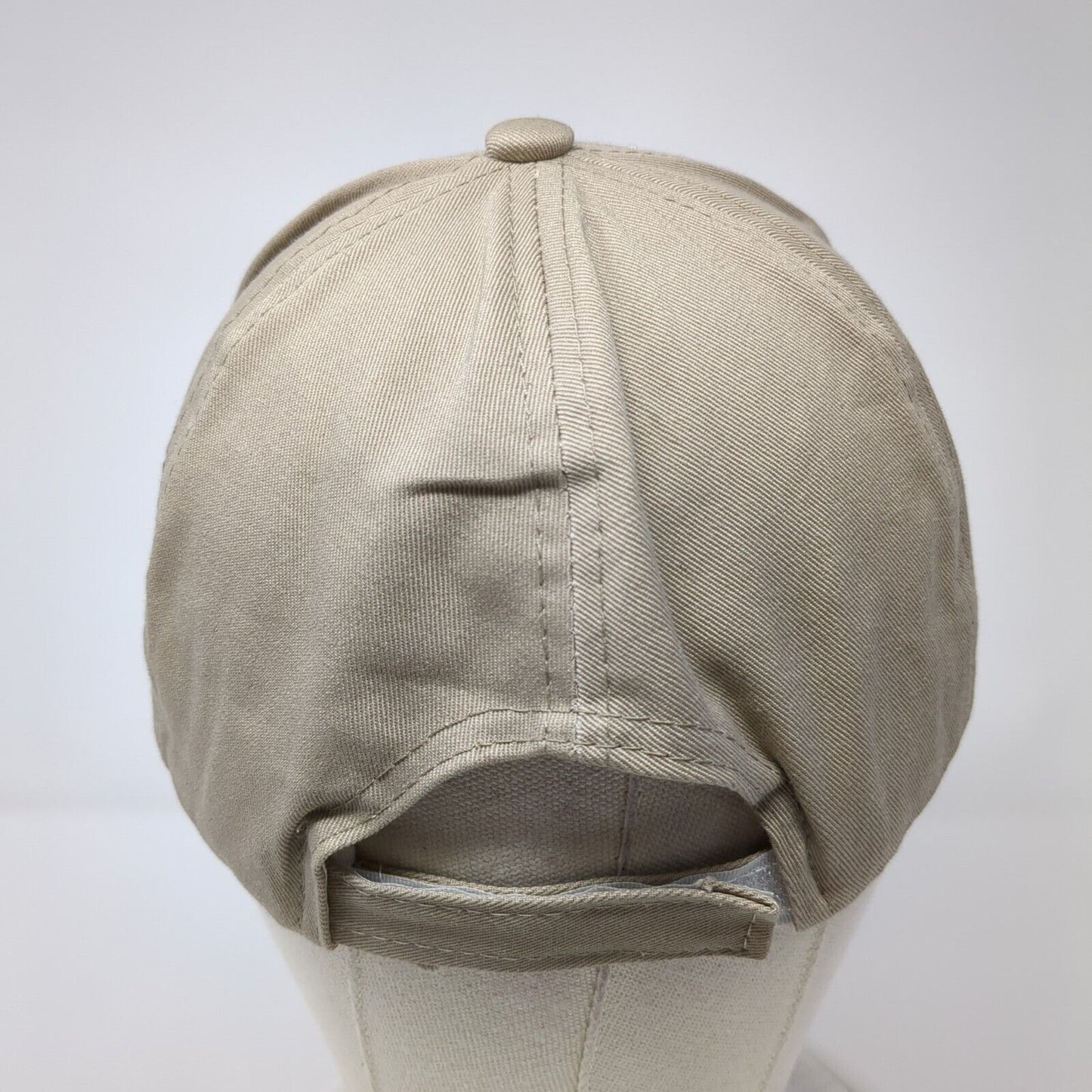 Basketball Mom Strapback Hat Tan One Size Adjustable Solid Rhinestone