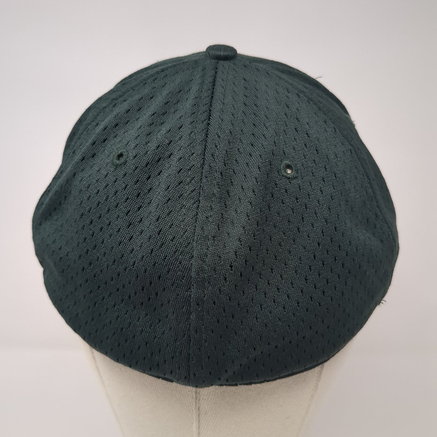 Richardson Fitted Hat Green 7 1/2 Embroidered Logo Solid Vent Holes