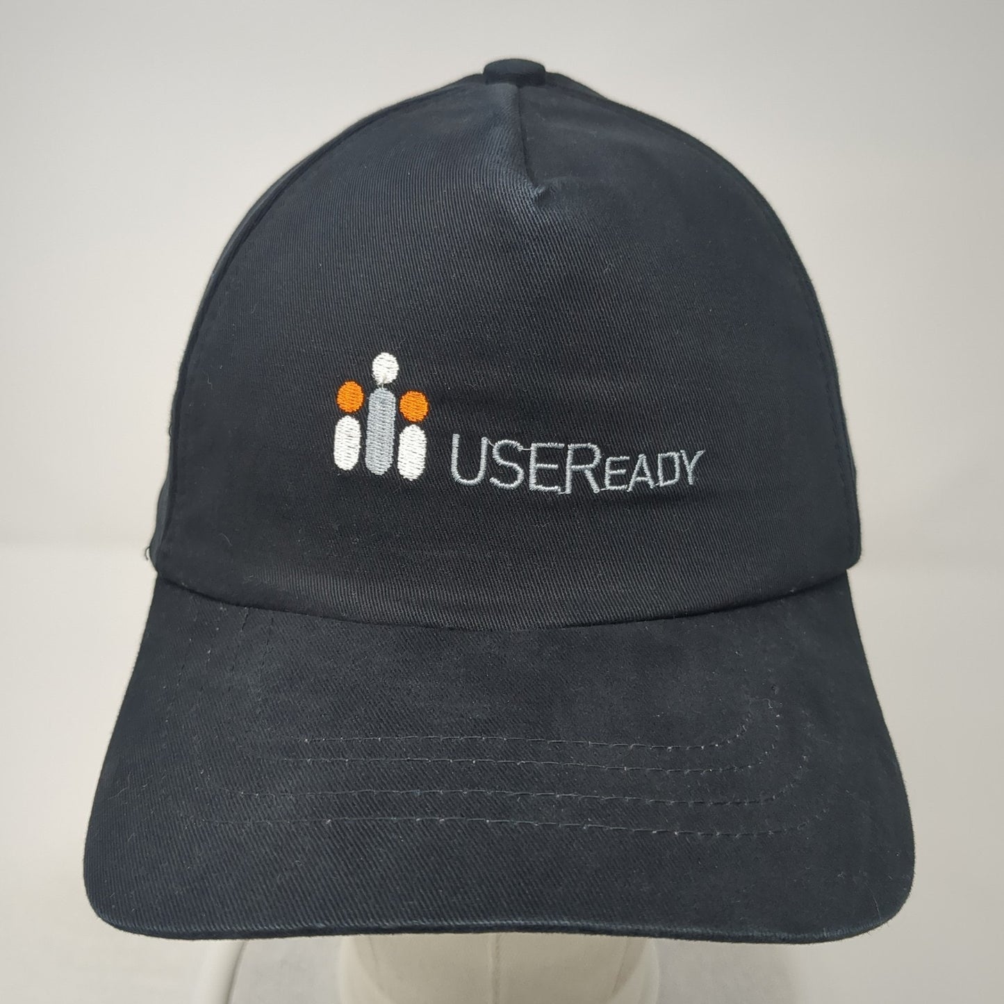 USERReady Tableau Strapback Baseball Cap Black One Size Adjustable Embroidered