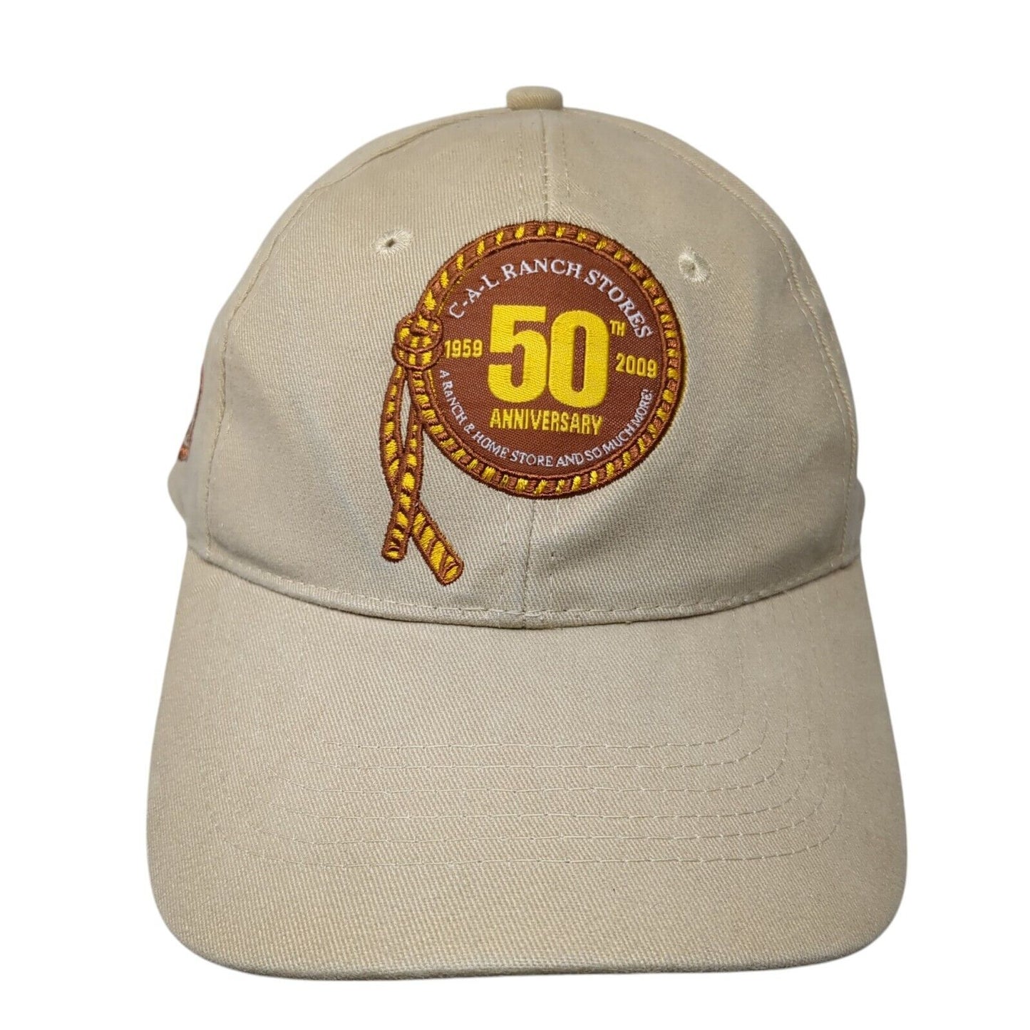 CAL Ranch Stores 50th Anniversary Georgia Boot Slideback Hat Tan OS Adjustable