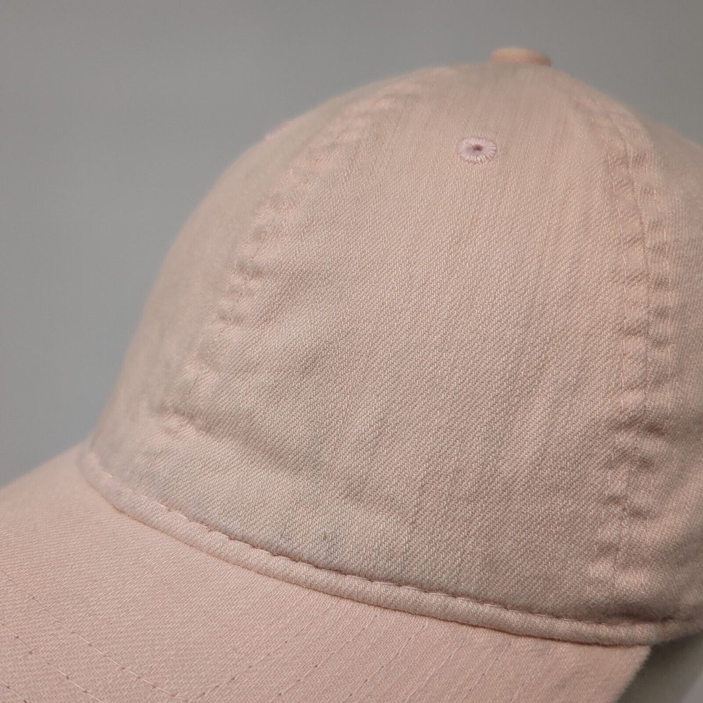 Unbranded Slideback Hat Pink One Size Adjustable Vented Holes 6 Panel Blank