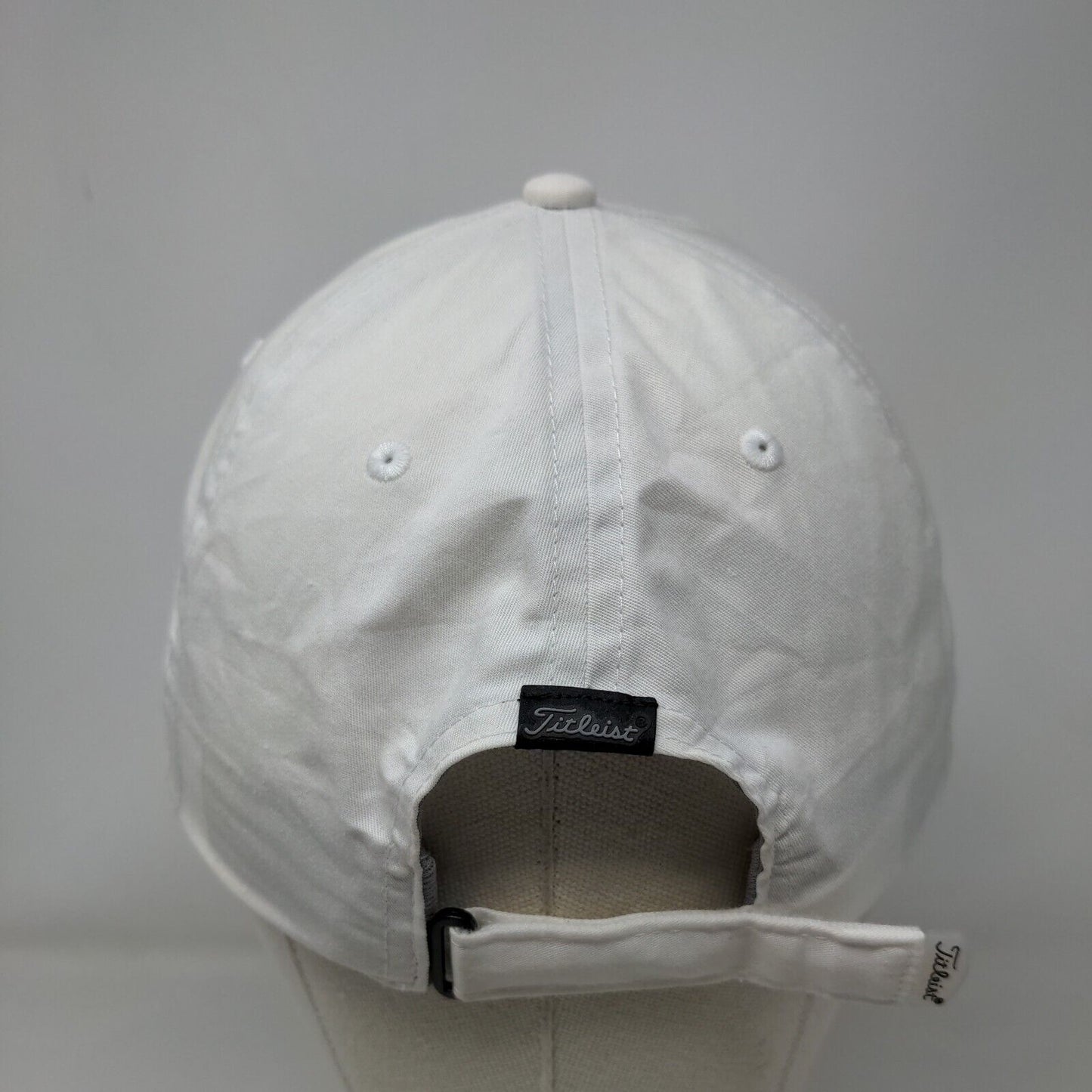 Titleist Strapback Hat White One Size Adjustable Embroidered 6 Panel