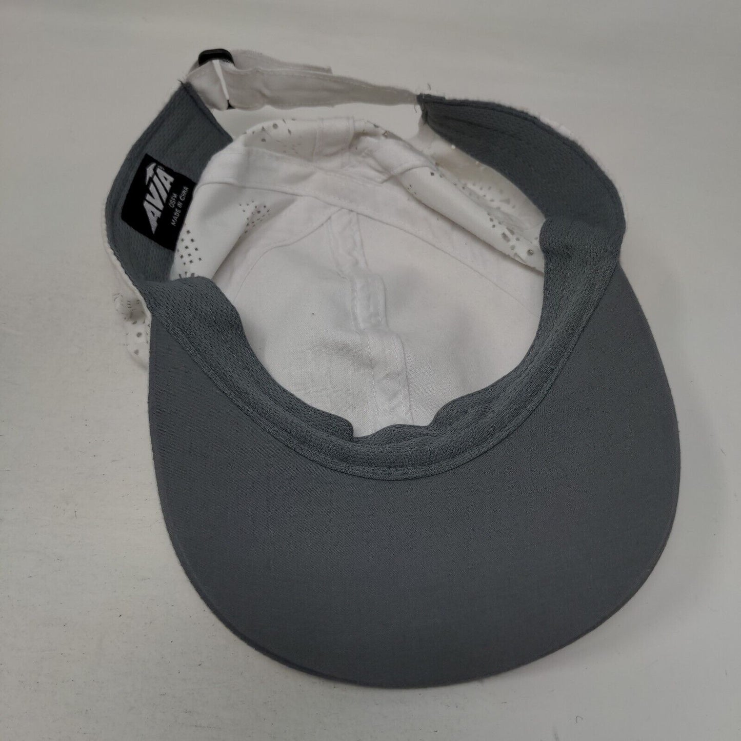 Avia Strapback Hat White OSFM Adjustable Embroidered Breathable 6 Panel