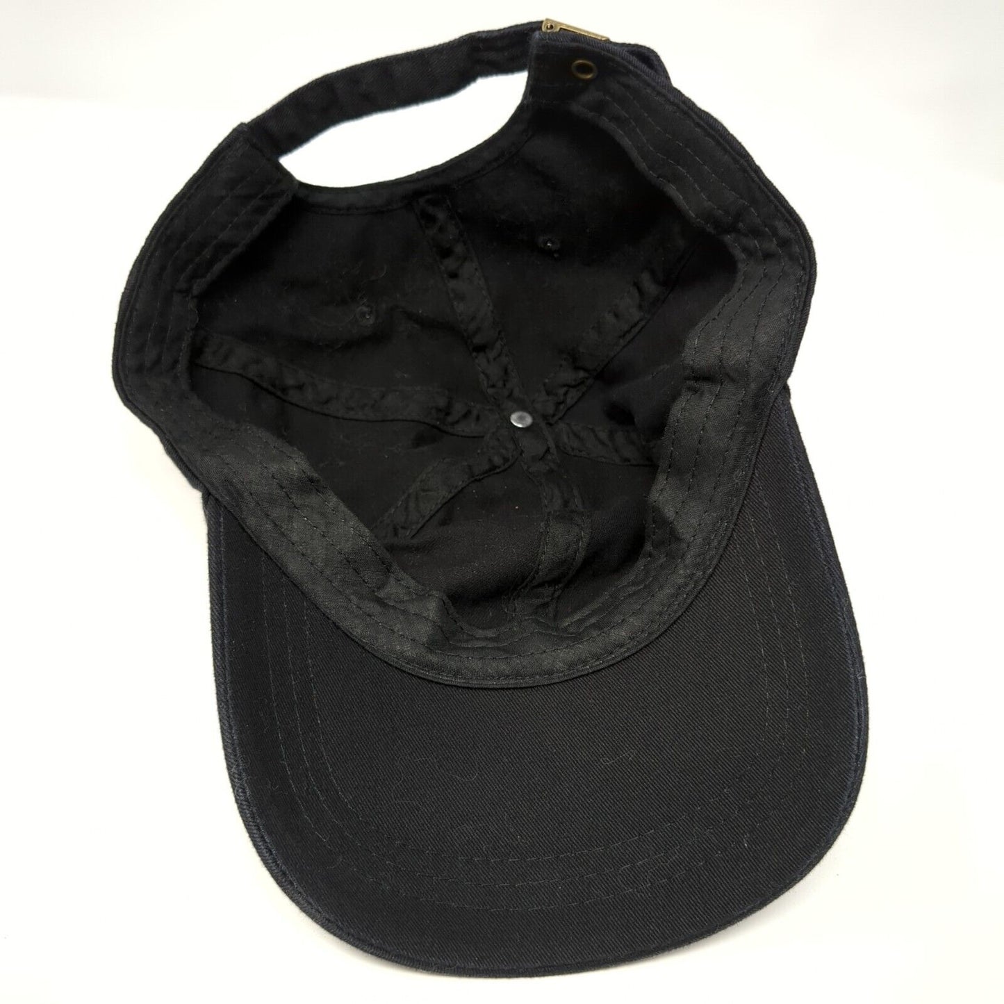 Unbranded Slideback Hat Black One Size Adjustable Solid Blank 6 Panel