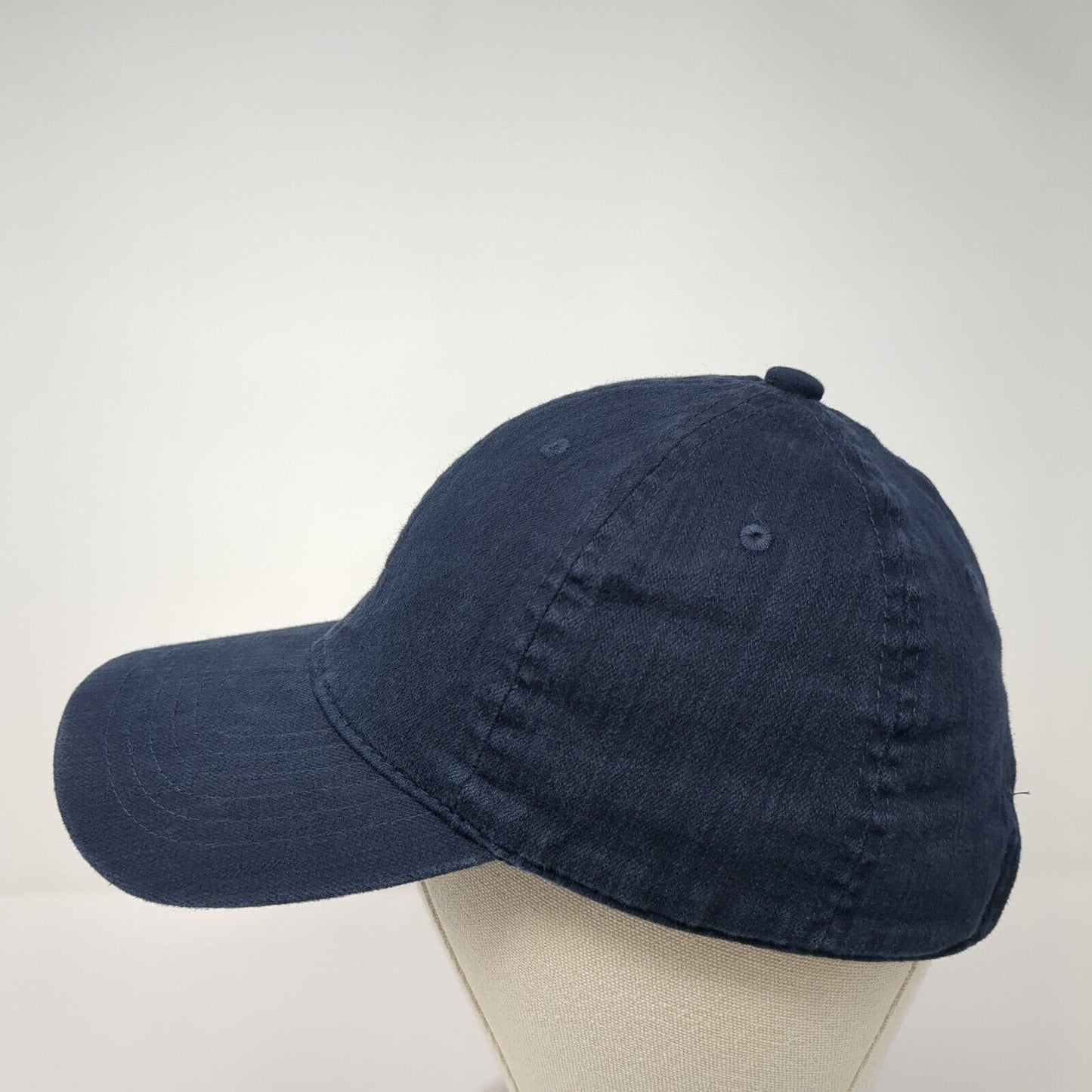 Unbranded Slideback Hat Blue One Size Adjustable Vented Holes 6 Panel Blank