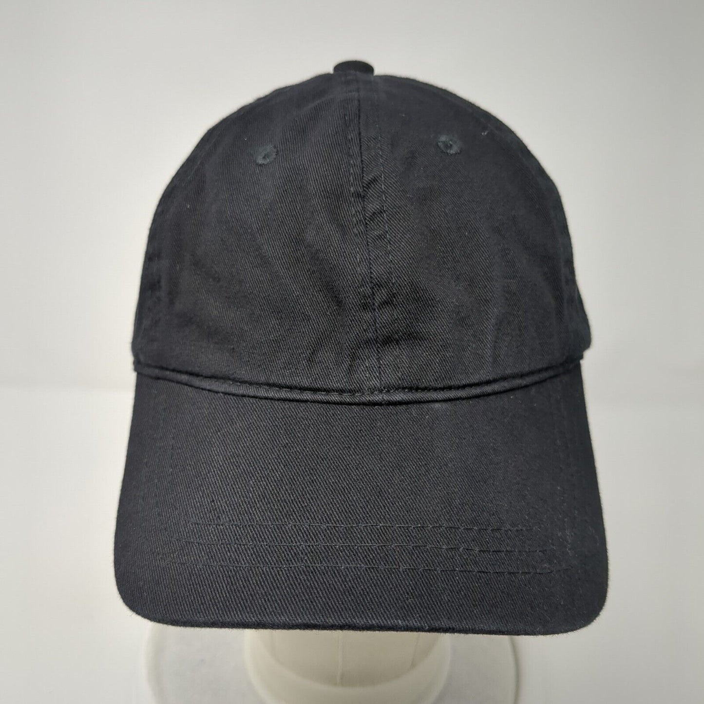 Unbranded Slideback Hat Black One Size Adjustable Solid Blank 6 Panel