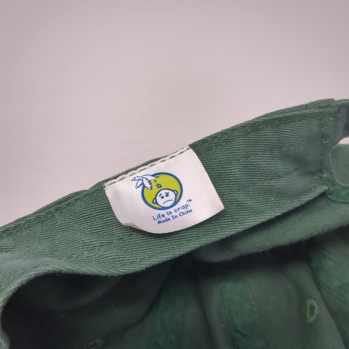 Out Of Beer Life Is Crap Slideback Hat Green One Size Adjustable