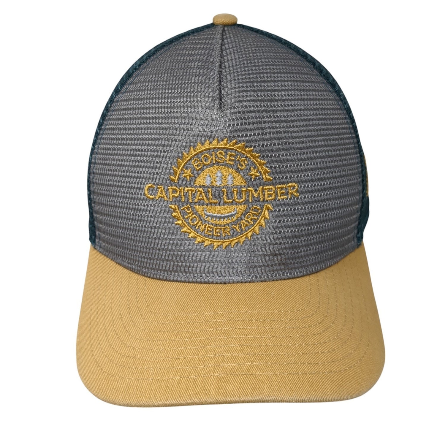 Boise's Pioneer Yard Capital Lumber Trucker Hat Multi One Size Mesh Back