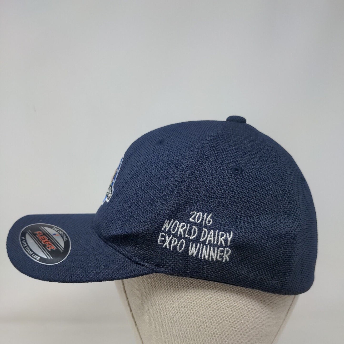 Country Delite Fitted Golf Hat Blue One Size Flex Fit Cool & Dry Embroidered