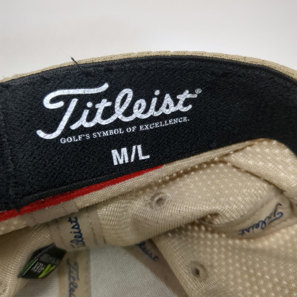 Titleist Baseball Cap Beige Blue L Pro V1 FJ A-Flex Mesh Breathable Golf Hat