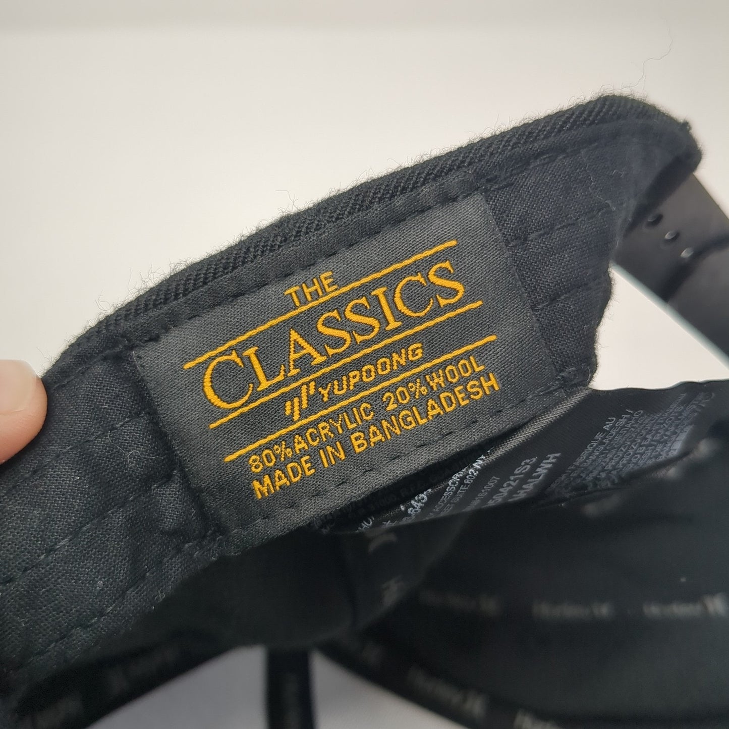 Haleiwa Snapback Hat Black One Size Adjustable Embroidered Classics Yupoong