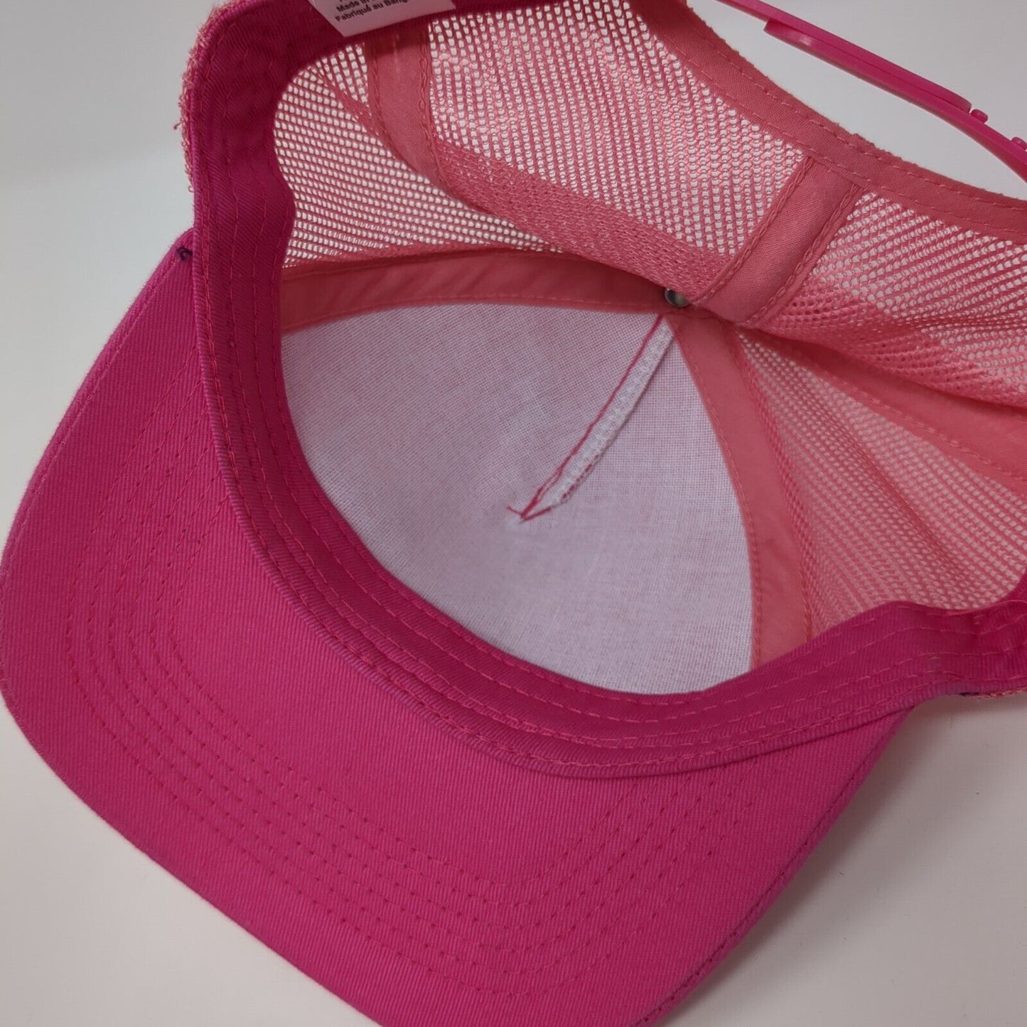 Cabela's Snapback Trucker Hat Pink Youth One Size Mesh Back Fishing