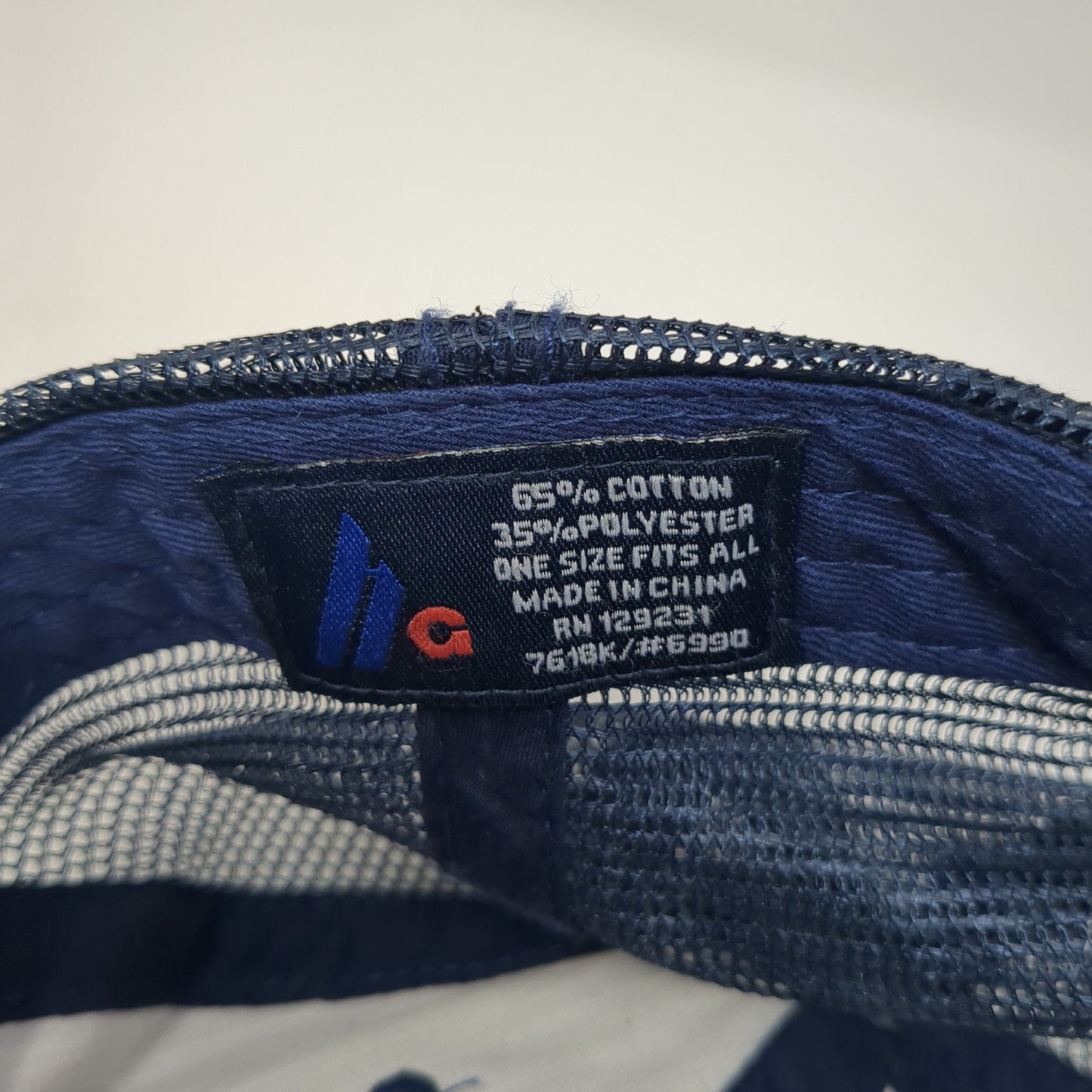 Race Hair Don't Care Strapback Trucker Hat Blue One Size Mesh Back