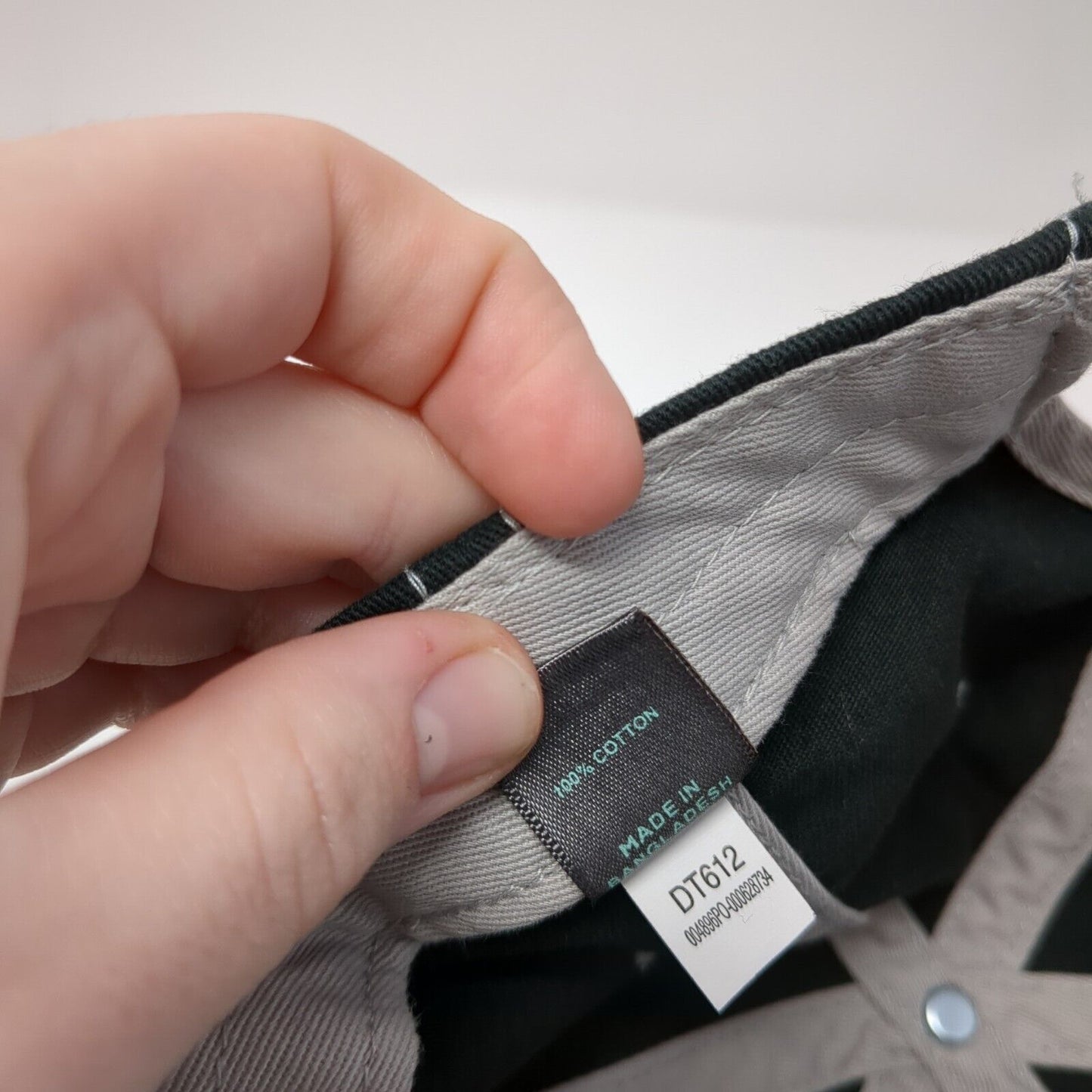 VOGT Silversmiths Strapback Hat Black One Size Adjustable Distressed District