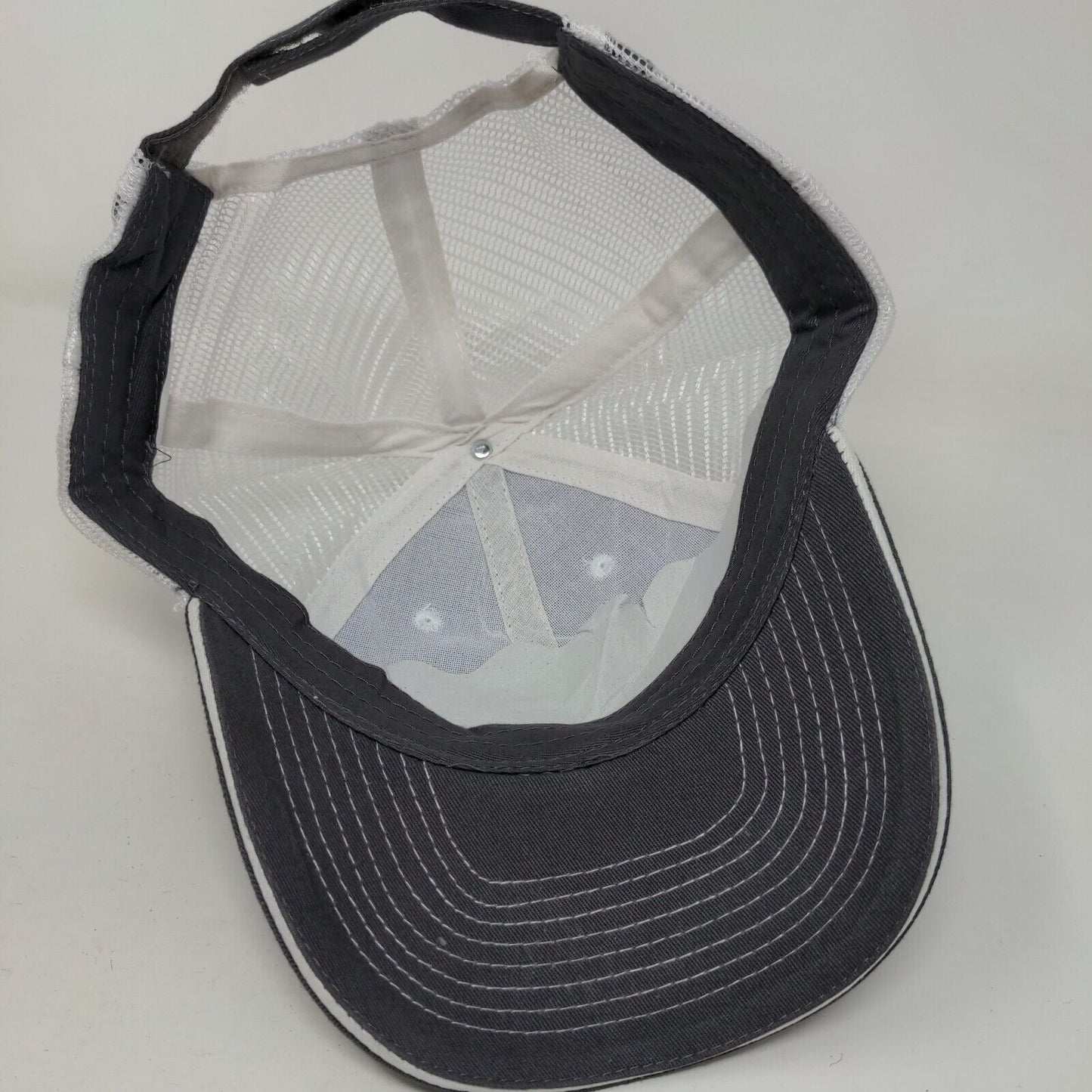 Fastline Strapback Mesh Back Trucker Hat Gray One Size Colorblock