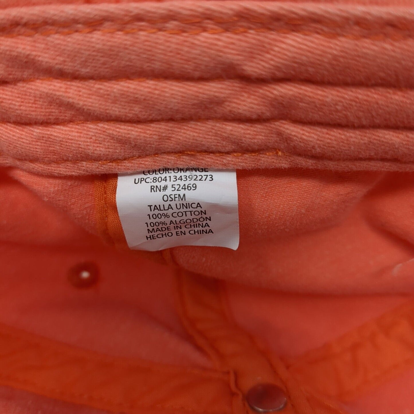 Good Vibes Club Slideback Hat Orange One Size Adjustable Floral Distressed