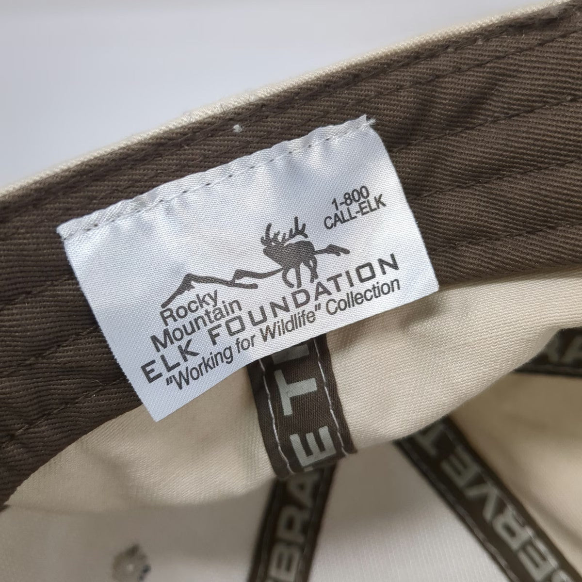 Rocky Mountain Elk Foundation 25th Anniversary Beige Baseball Cap One Size Hat
