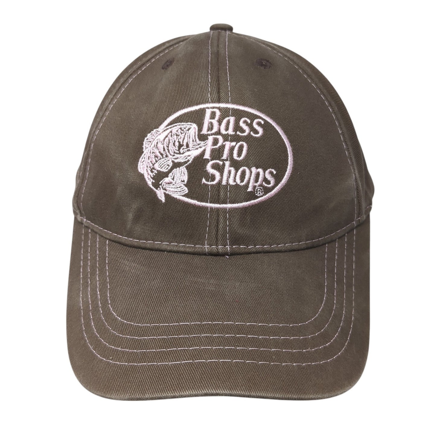 Bass Pro Shops Baseball Cap Brown One Size Adjustable Embroidered Gone Fishing
