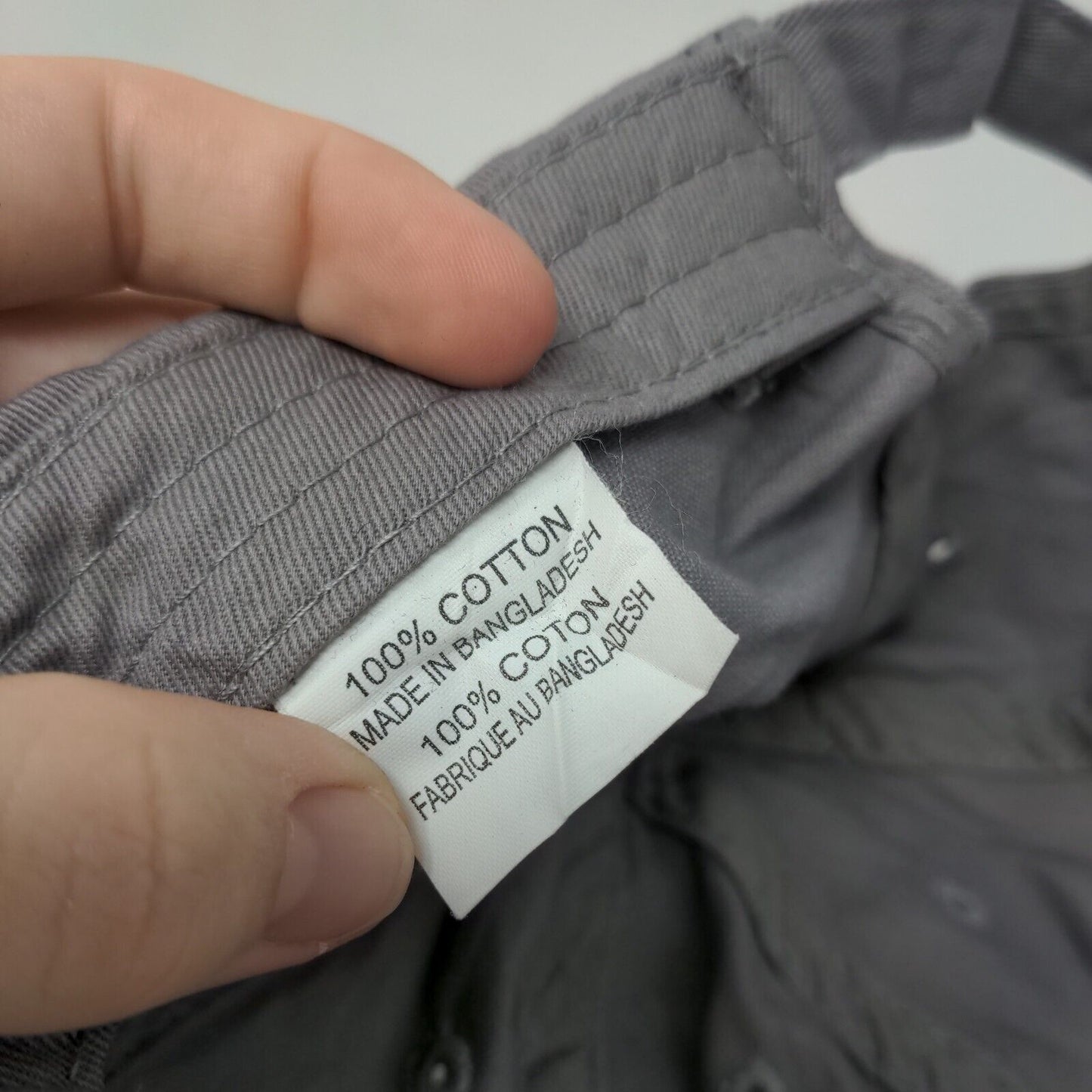 Unbranded Slideback Hat Gray One Size Adjustable Solid Blank 6 Panel