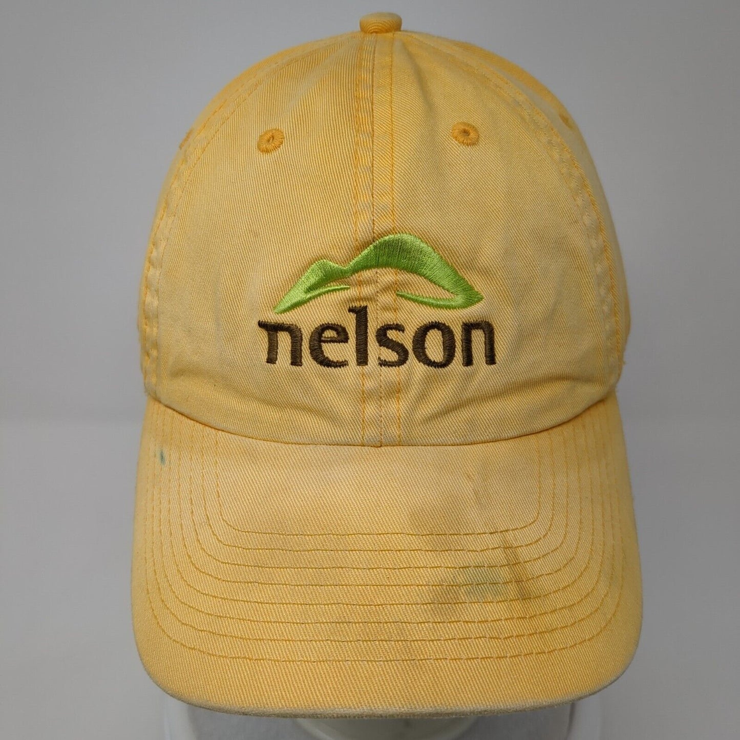 Nelson Slideback Hat Yellow One Size Adjustable Embroidered 6 Panel
