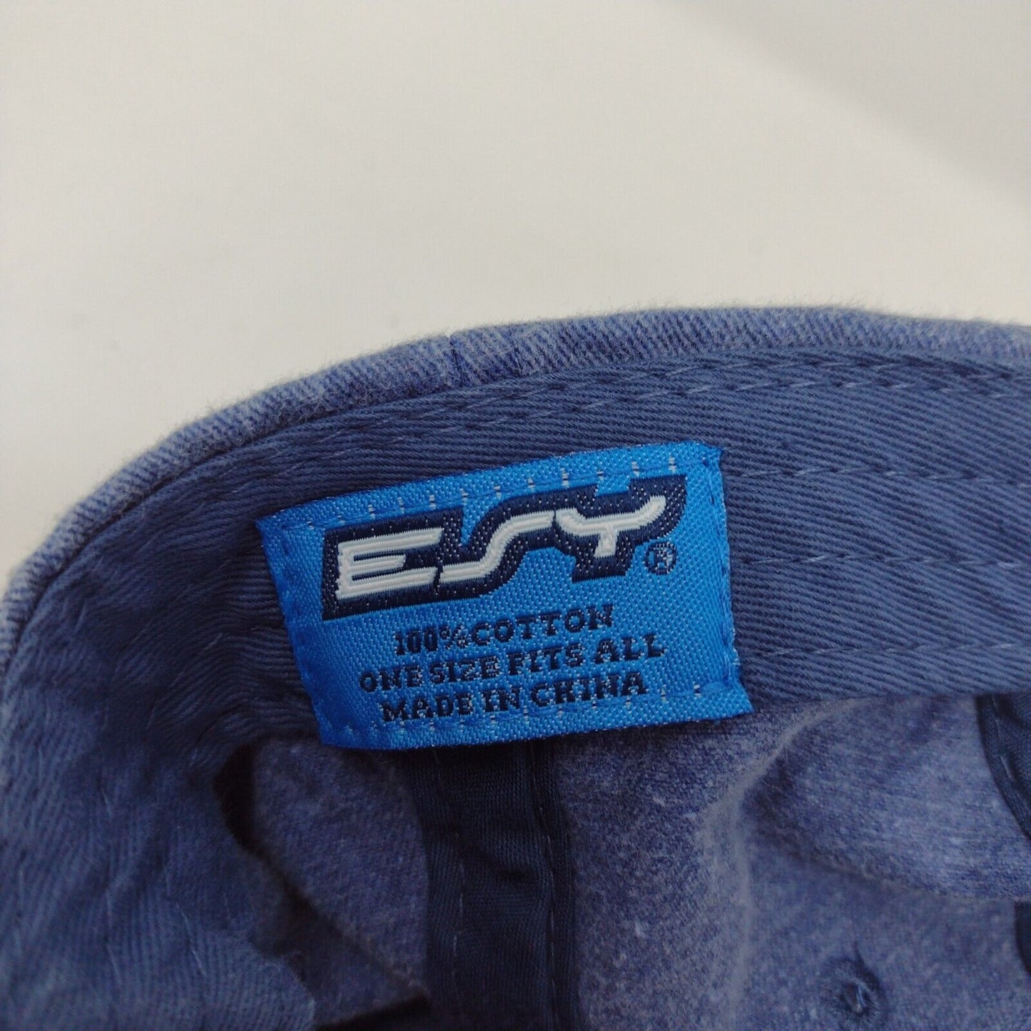 Bethany Beach Delaware Est 1901 Slideback Hat Blue OSFA 6 Panel Denim Cotton