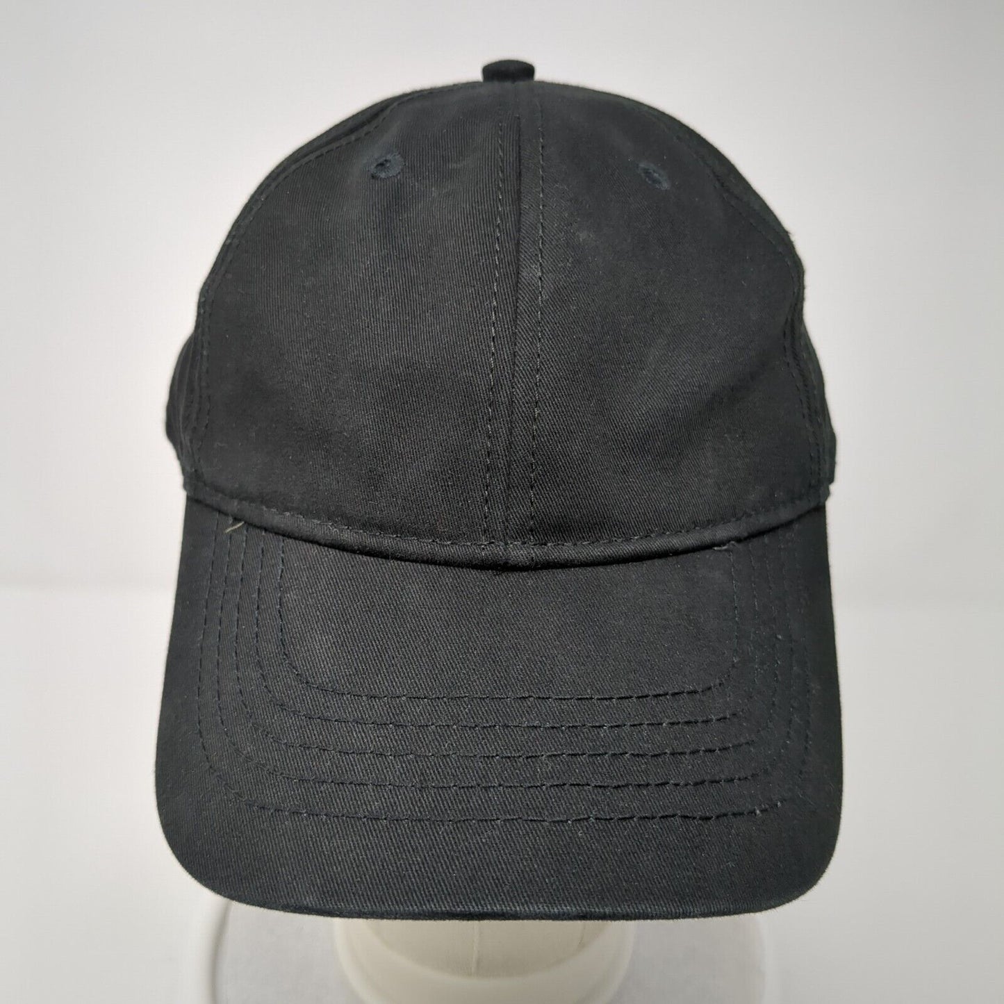 Unbranded Slideback Hat Black One Size Adjustable 6 Panel Solid Blank