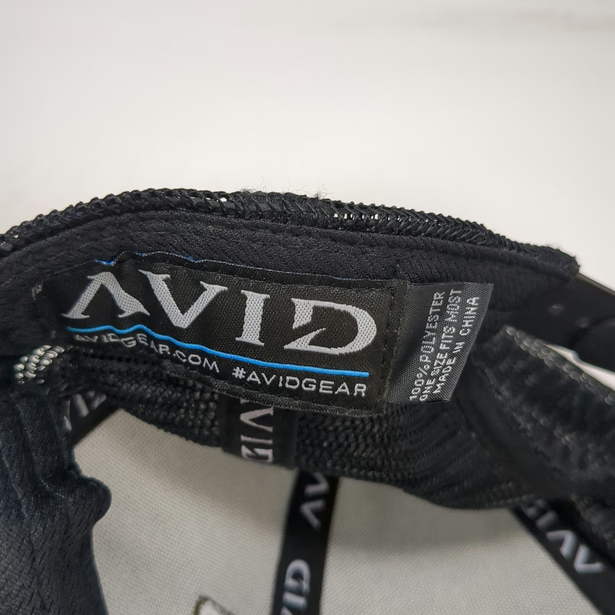 AVID Trucker Hat Green Camo One Size Fishing Hook Patch Mesh Snapback