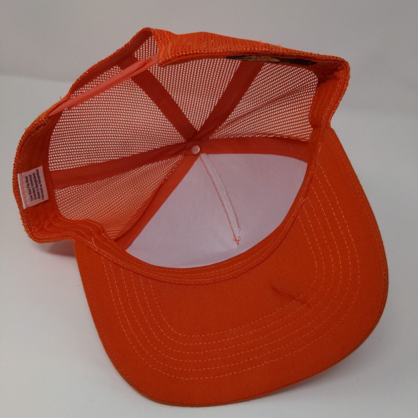 Bass Pro Shops Fishing Snapback Trucker Hat Orange OSFM Mesh Back