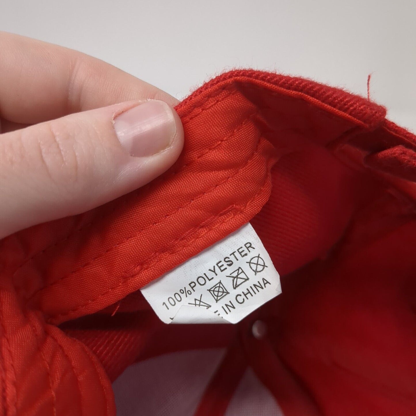 Unbranded Strapback Hat Solid Red One Size Adjustable Blank 6 Panel
