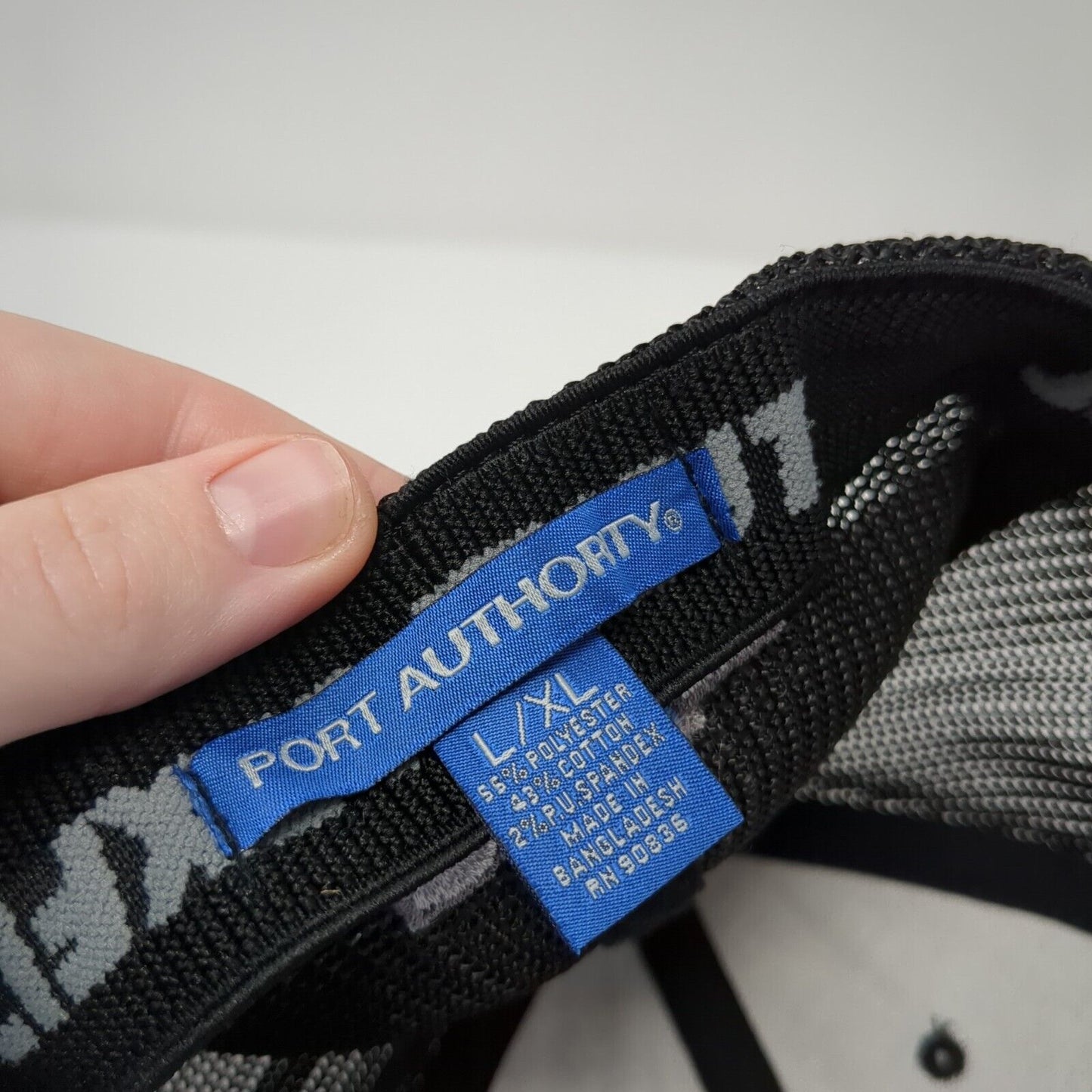 MVE 24/7 Fitted Mesh Back Trucker Hat Black L/XL Flexfit Port Authority