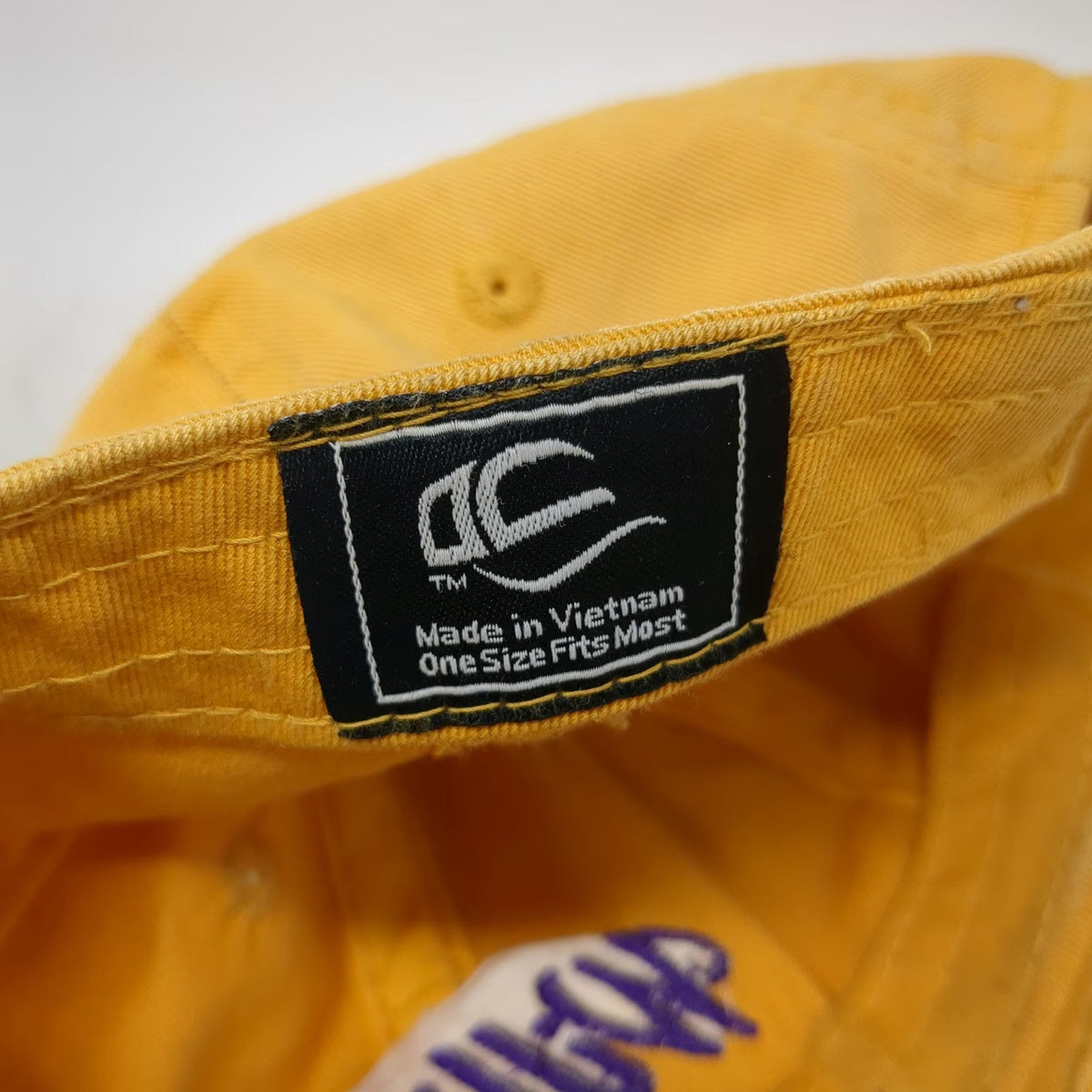 Outdoor Cap Williams Baseball Cap Yellow OSFM Script Embroidered Slideback Hat