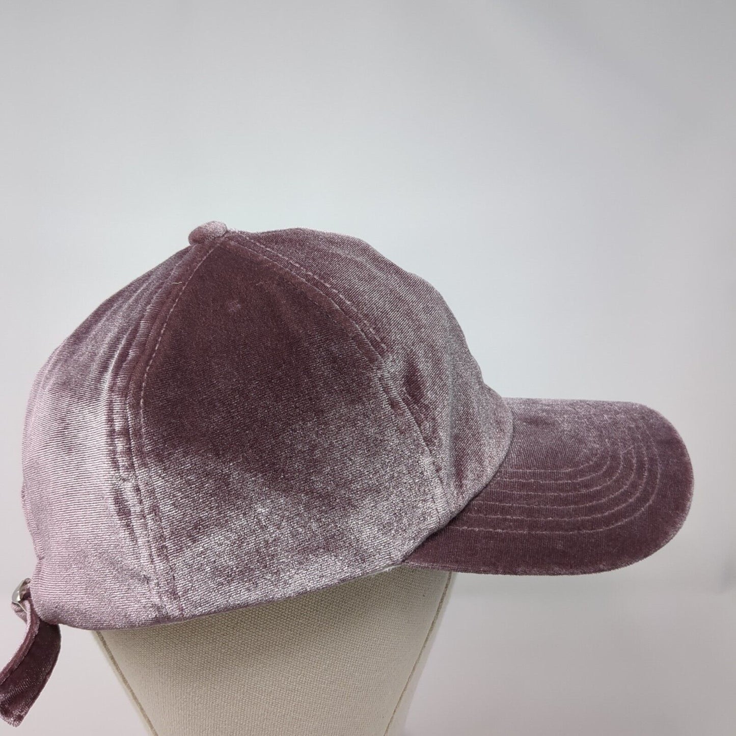 Unbranded Slideback Hat Purple One Size Solid Adjustable Velvet Blank