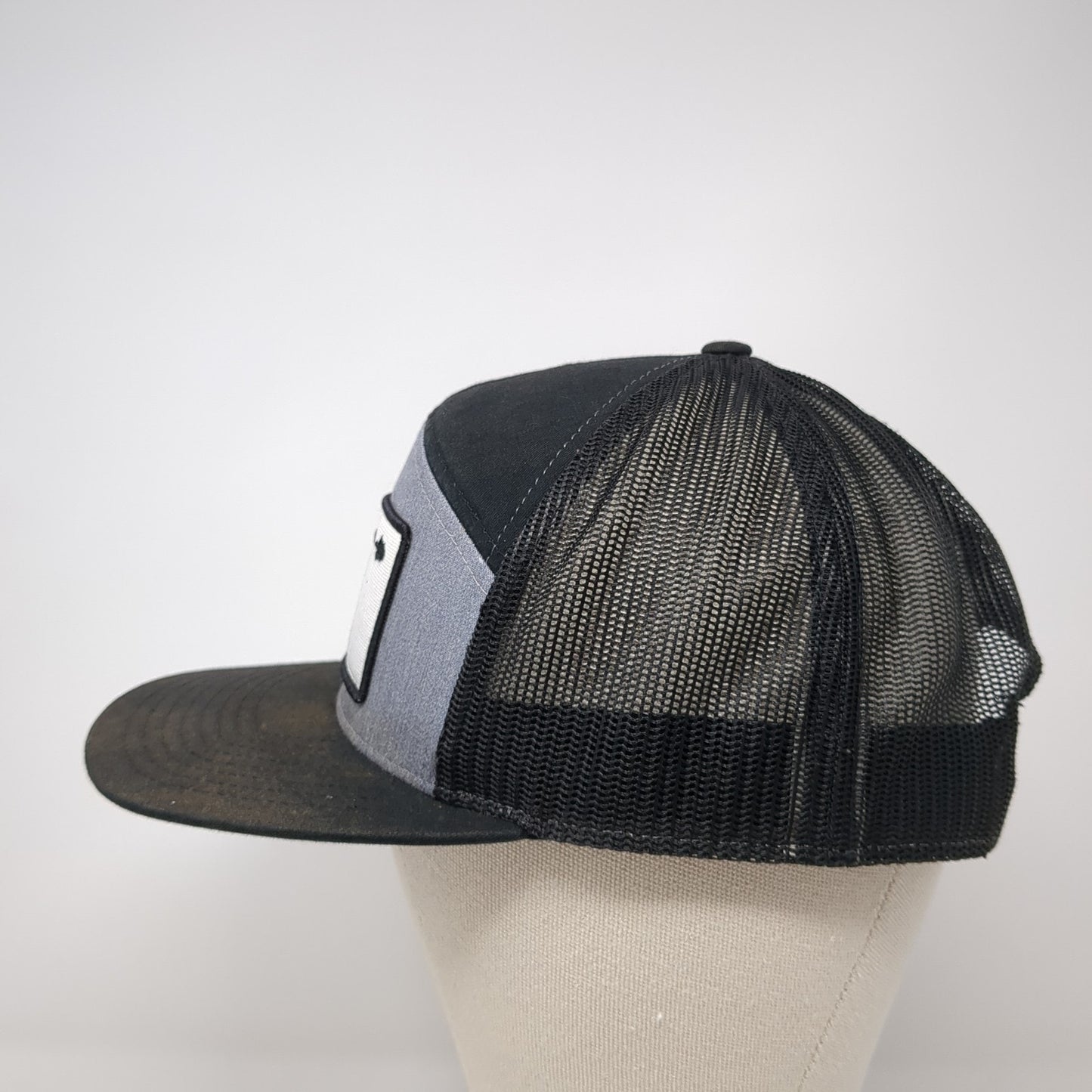 Idaho Gun Strapback Trucker Hat Black One Size Mesh Back Richardson