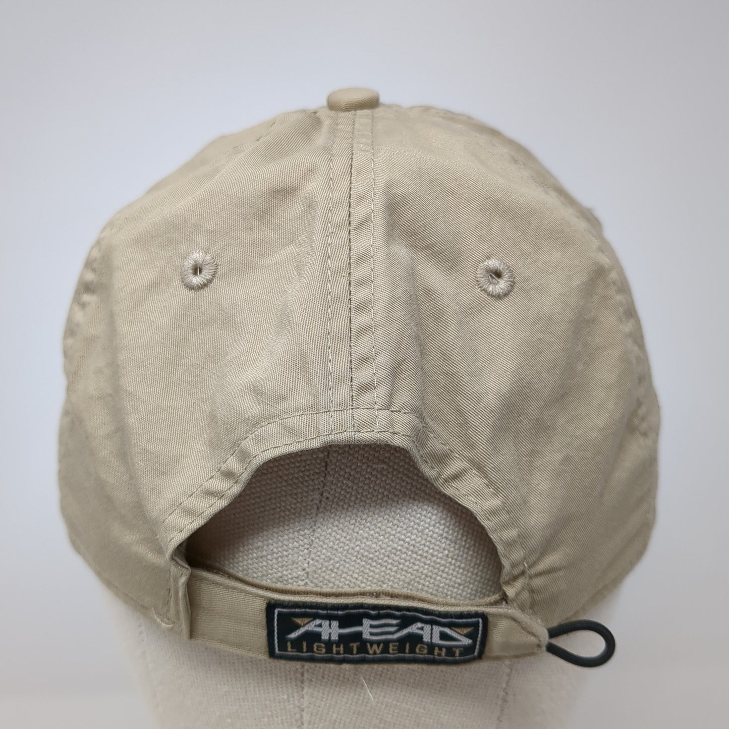 Whitetail Strapback Hat Brown One Size Embroidered Ahead Lightweight